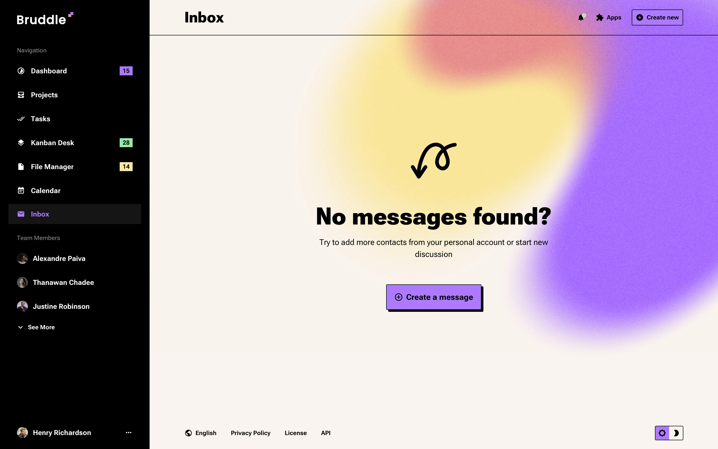 Neo-brutalism chat design
