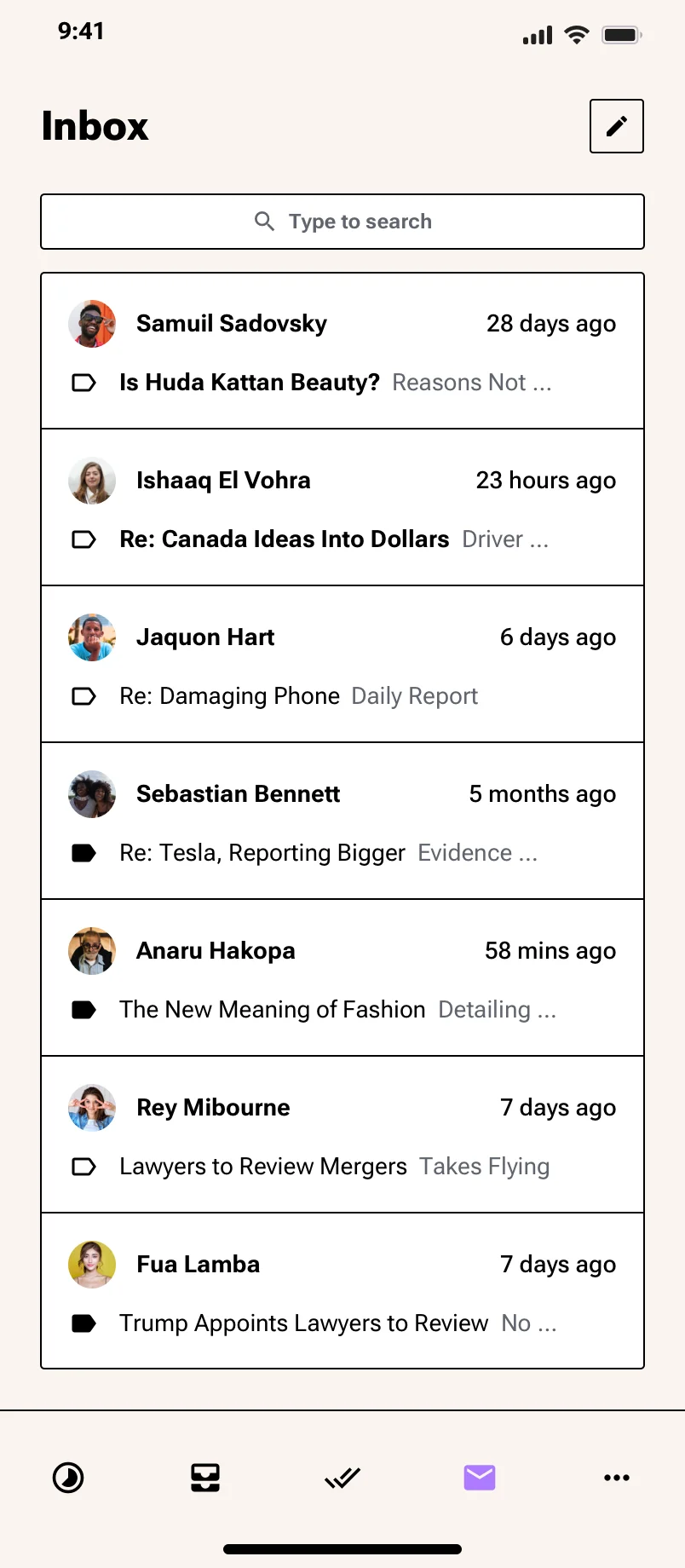 Neo-brutalism mobile char UI design