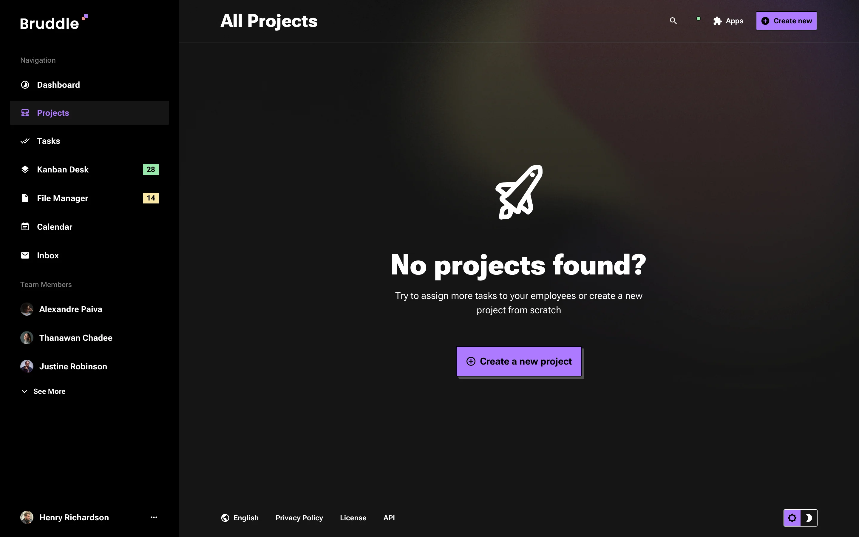 Neo-brutalism project management SaaS