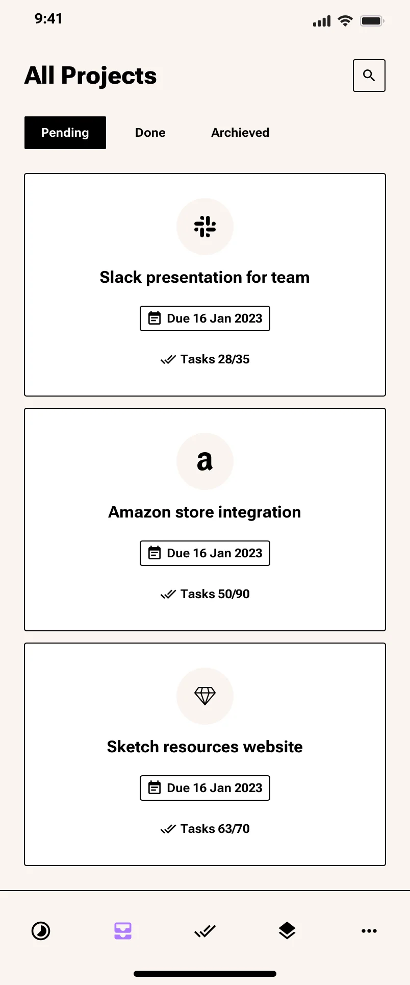Neo-brutalism productivity app design