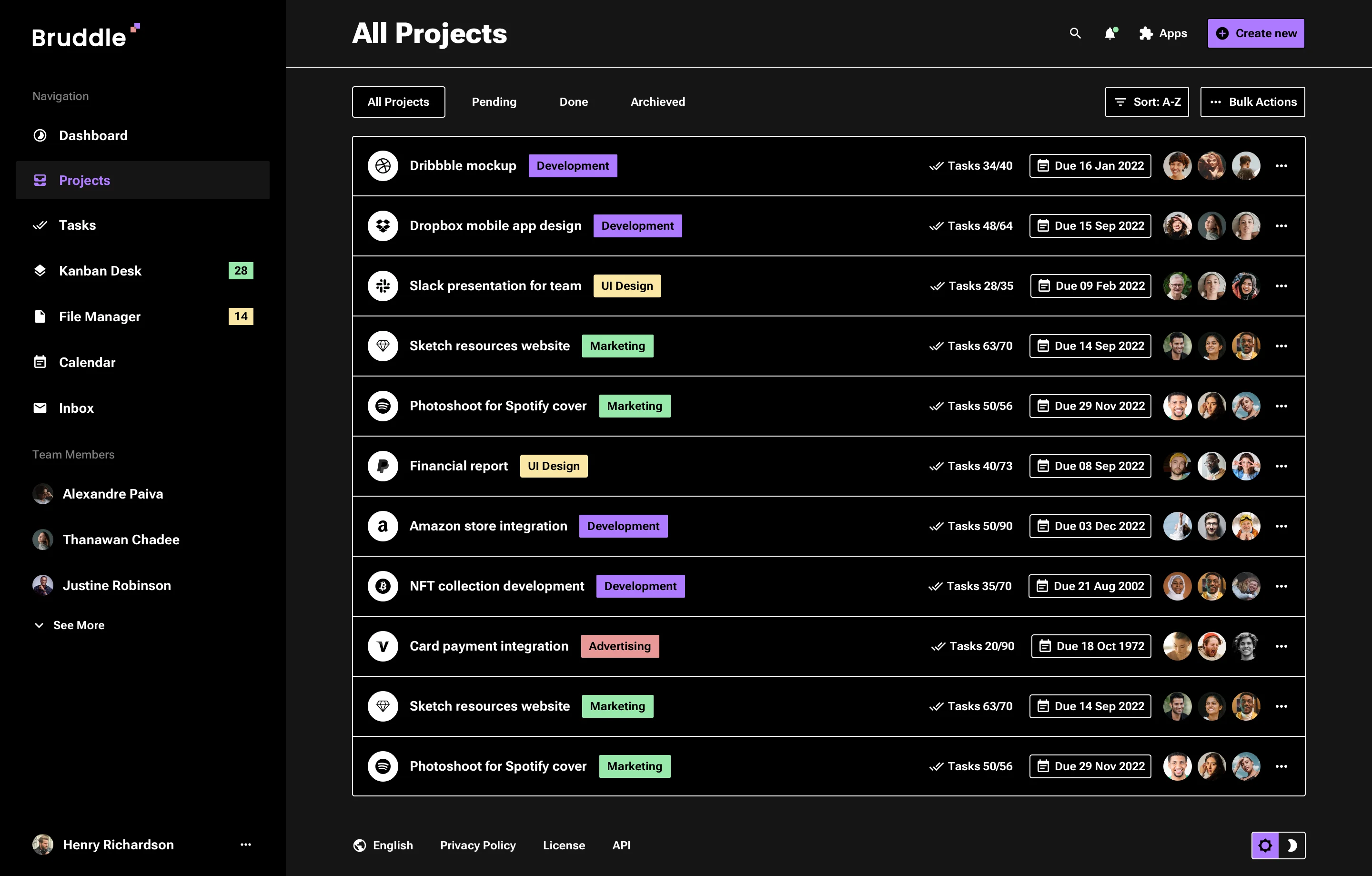 Neo-brutalism productivity app design