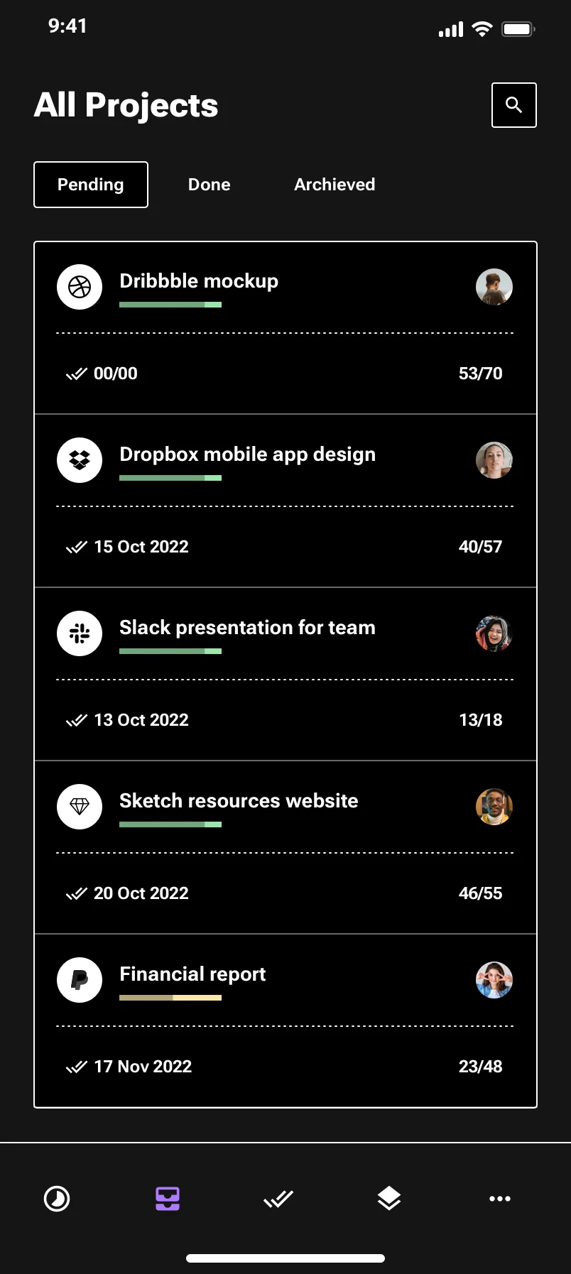 Neo-brutalism productivity app design