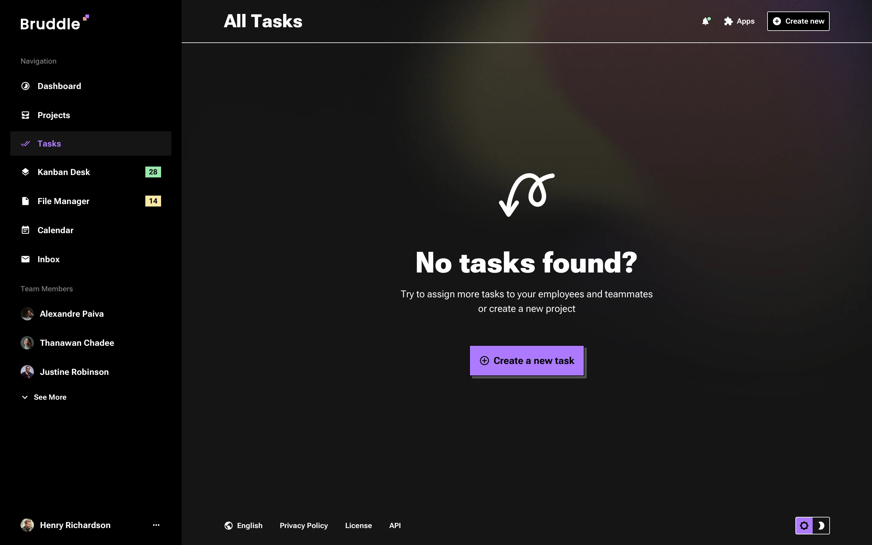 Neo-brutalism tasks list UI design