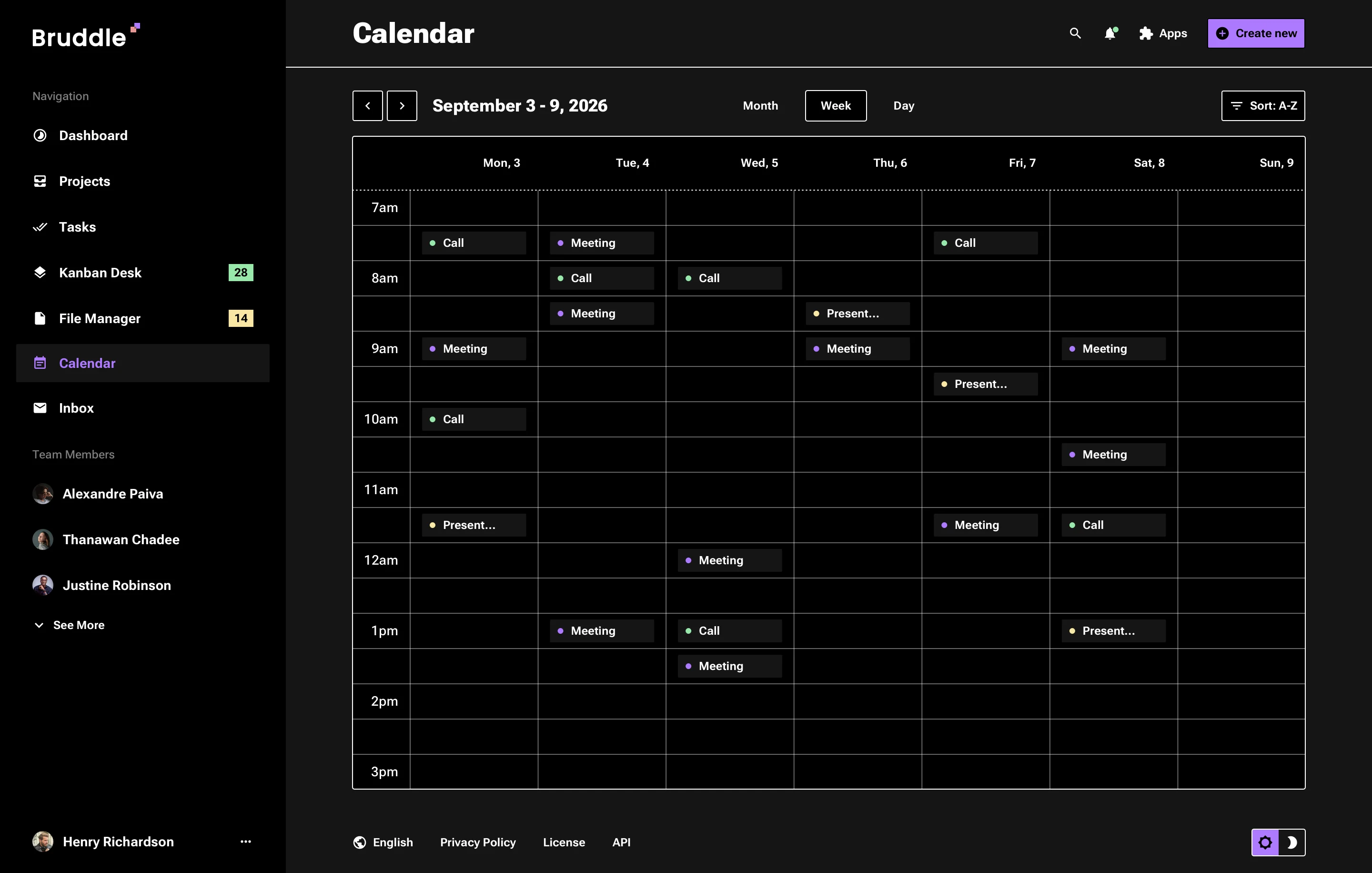 Neo-brutalism Dark UI for Events Planner