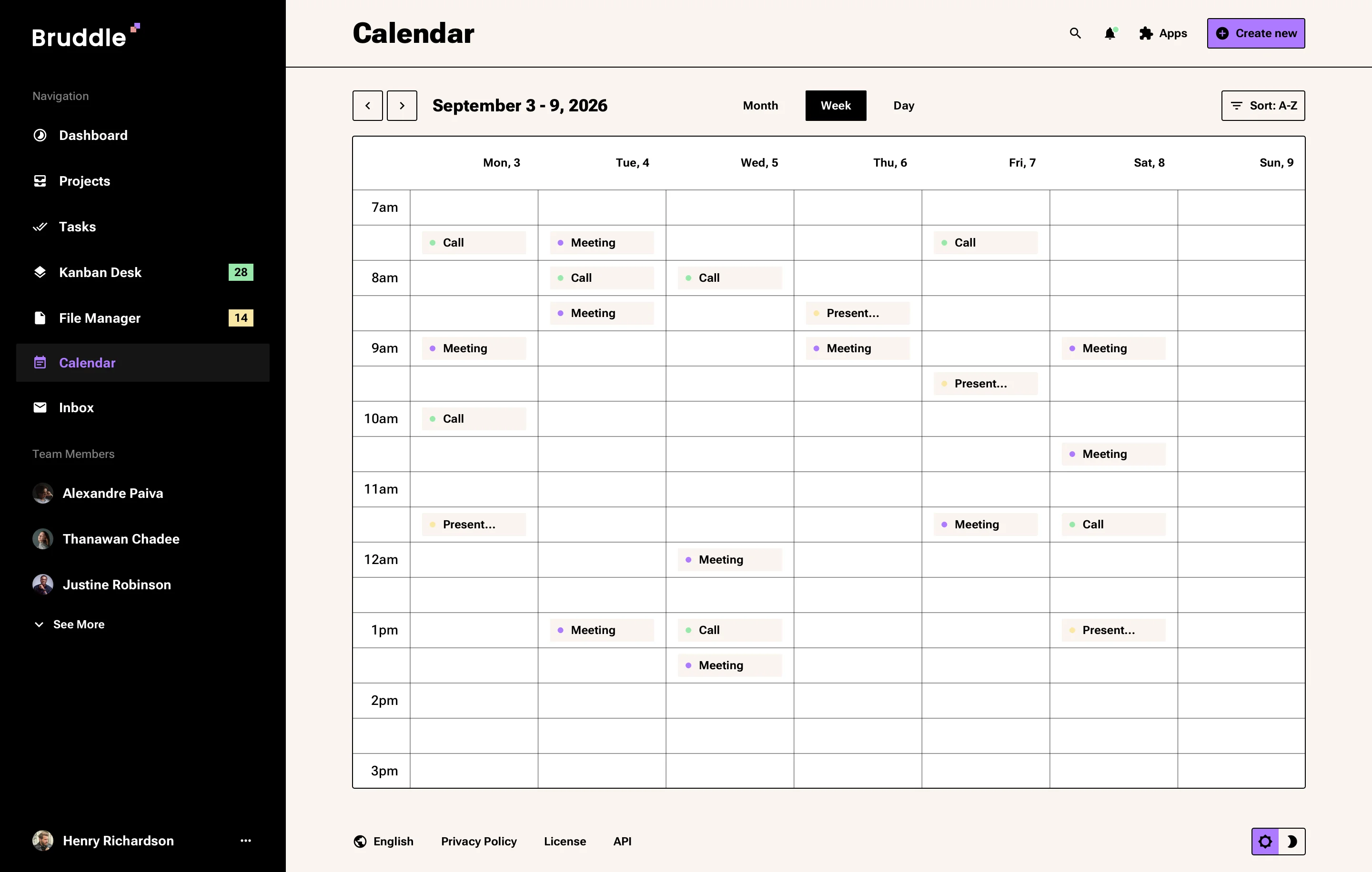 Neo-brutalism Calendar App design