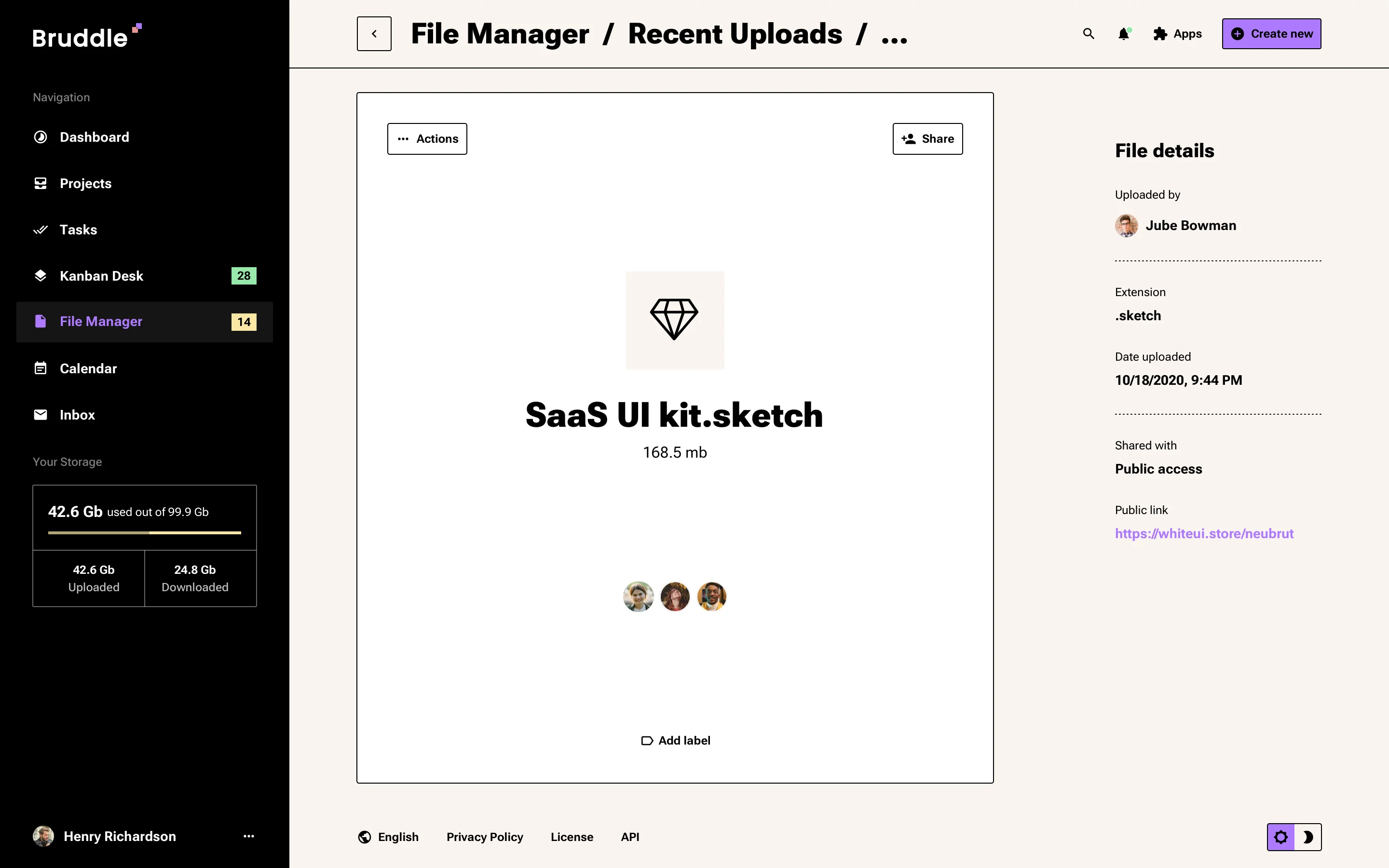 Neo-brutalism Files Management app