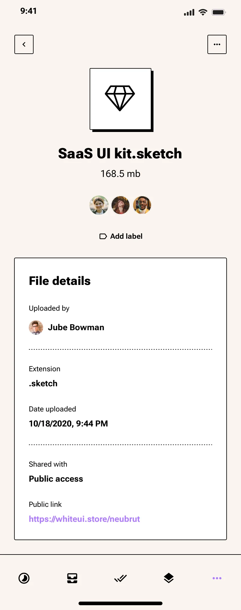 Neo-brutalism UI for Mobile File Manager