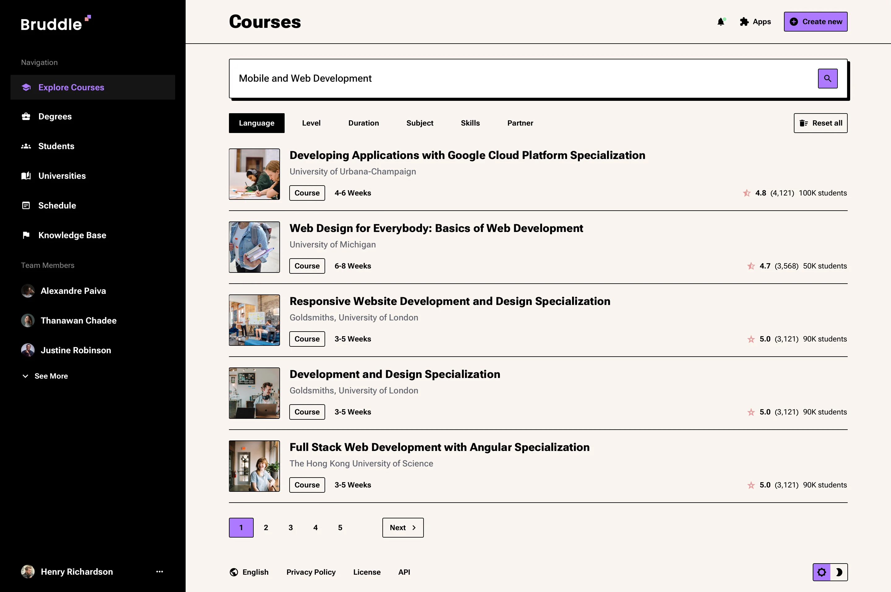 Neo-brutalism education website design