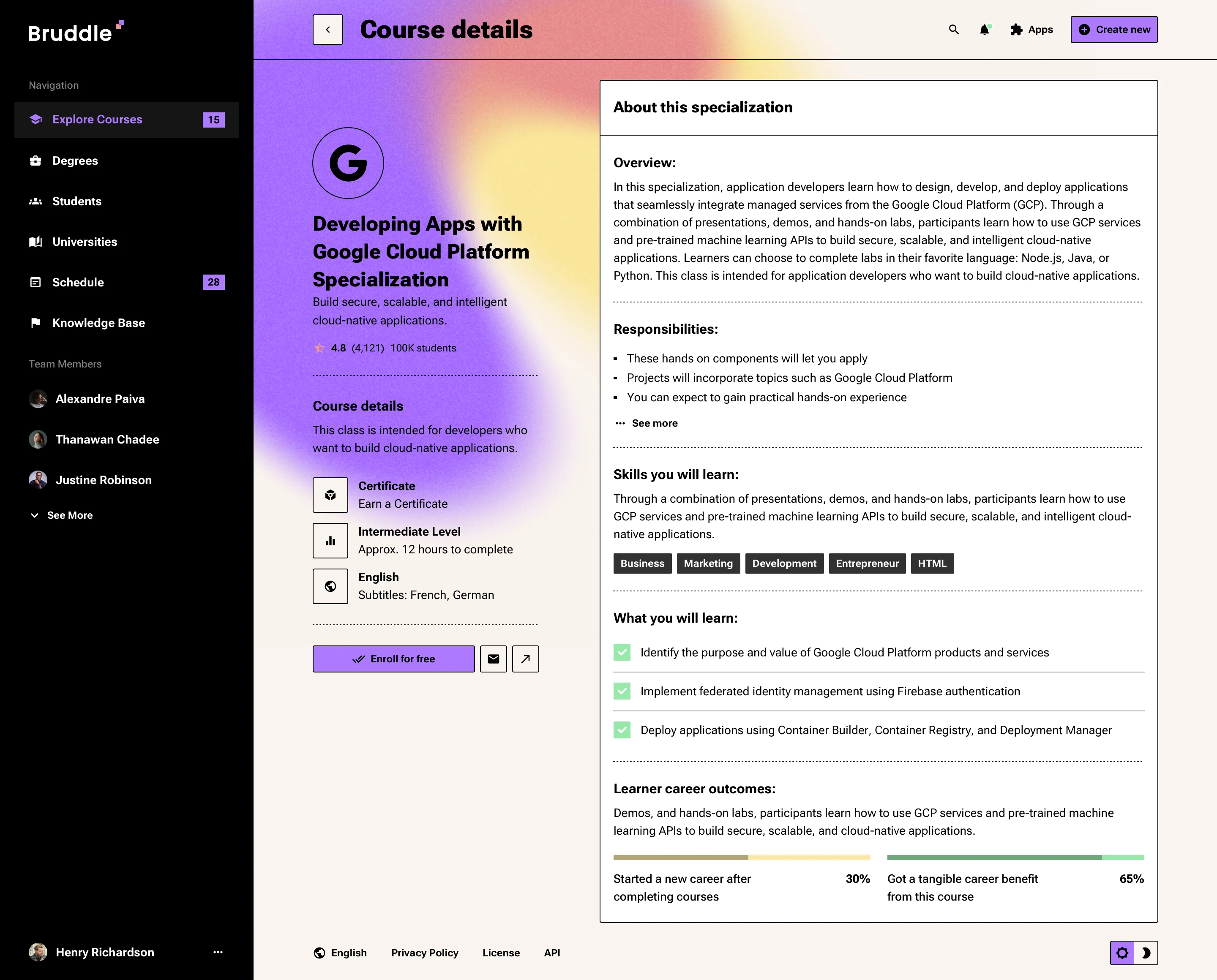 Neo-brutalism education website design
