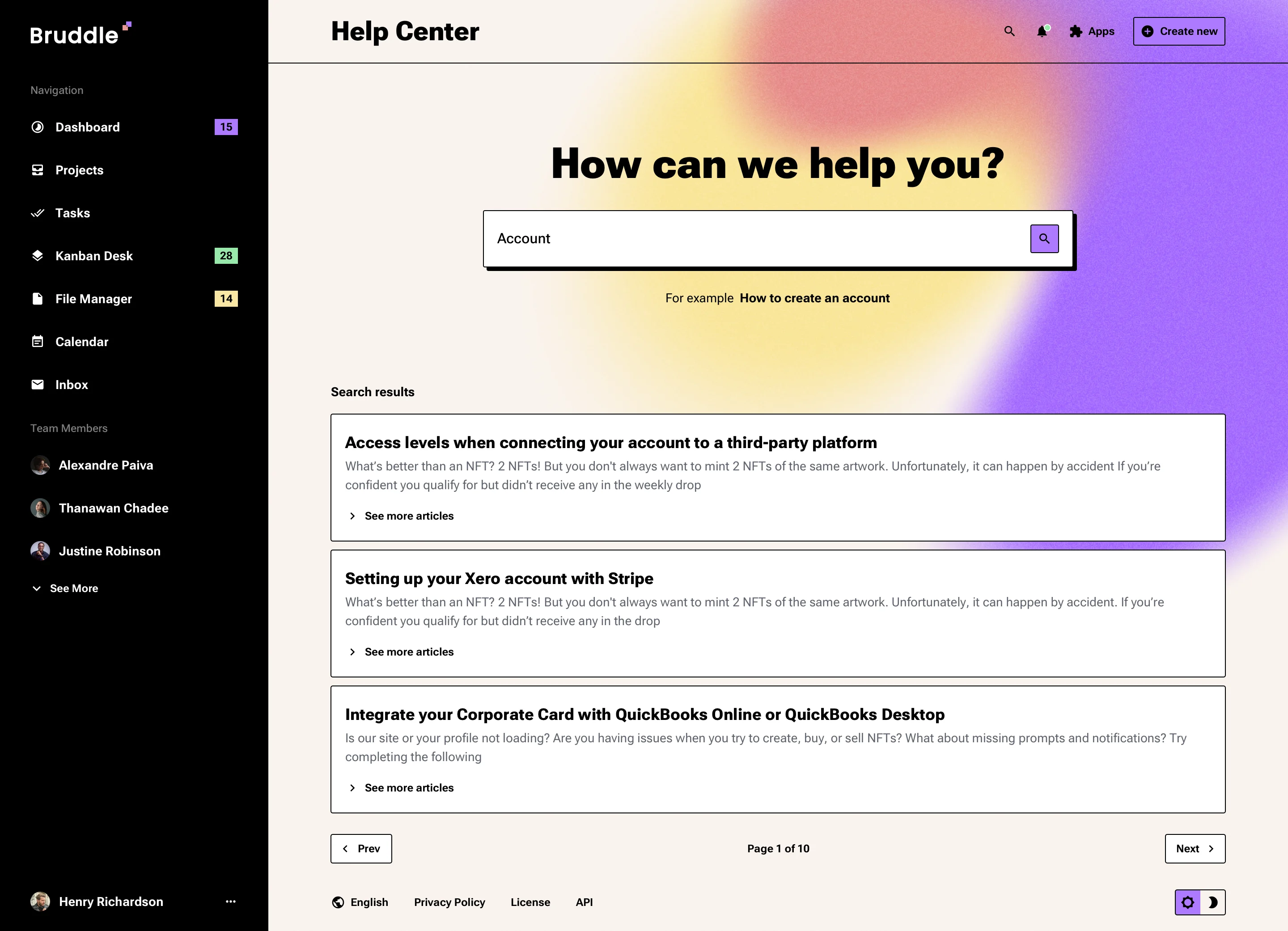 Neo-brutalism support center design