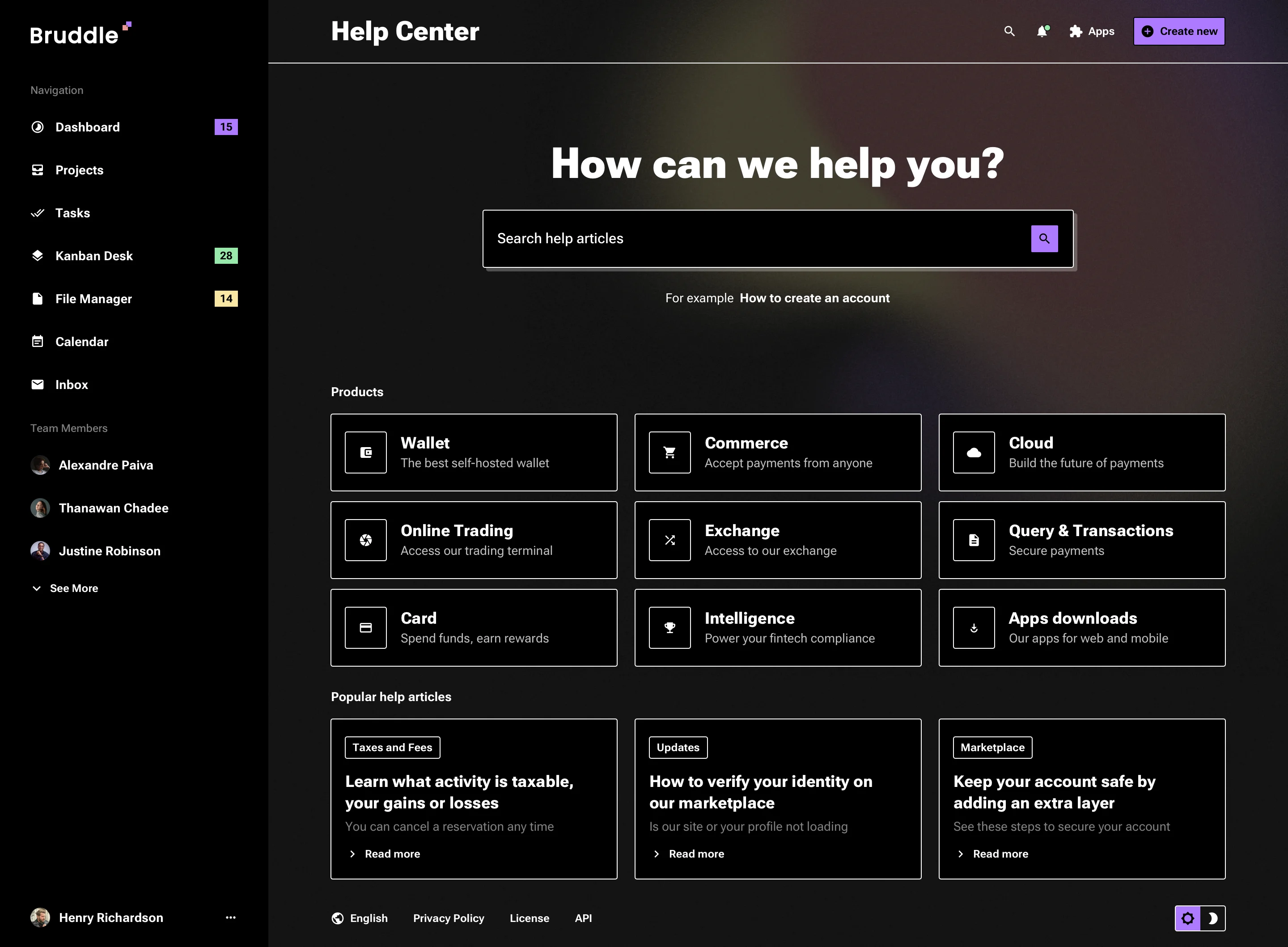 Neo-brutalism support page design