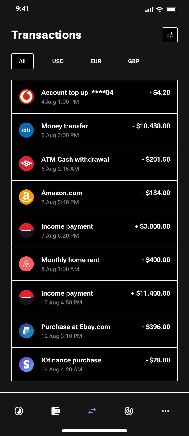 Neo-brutalism banking UI design