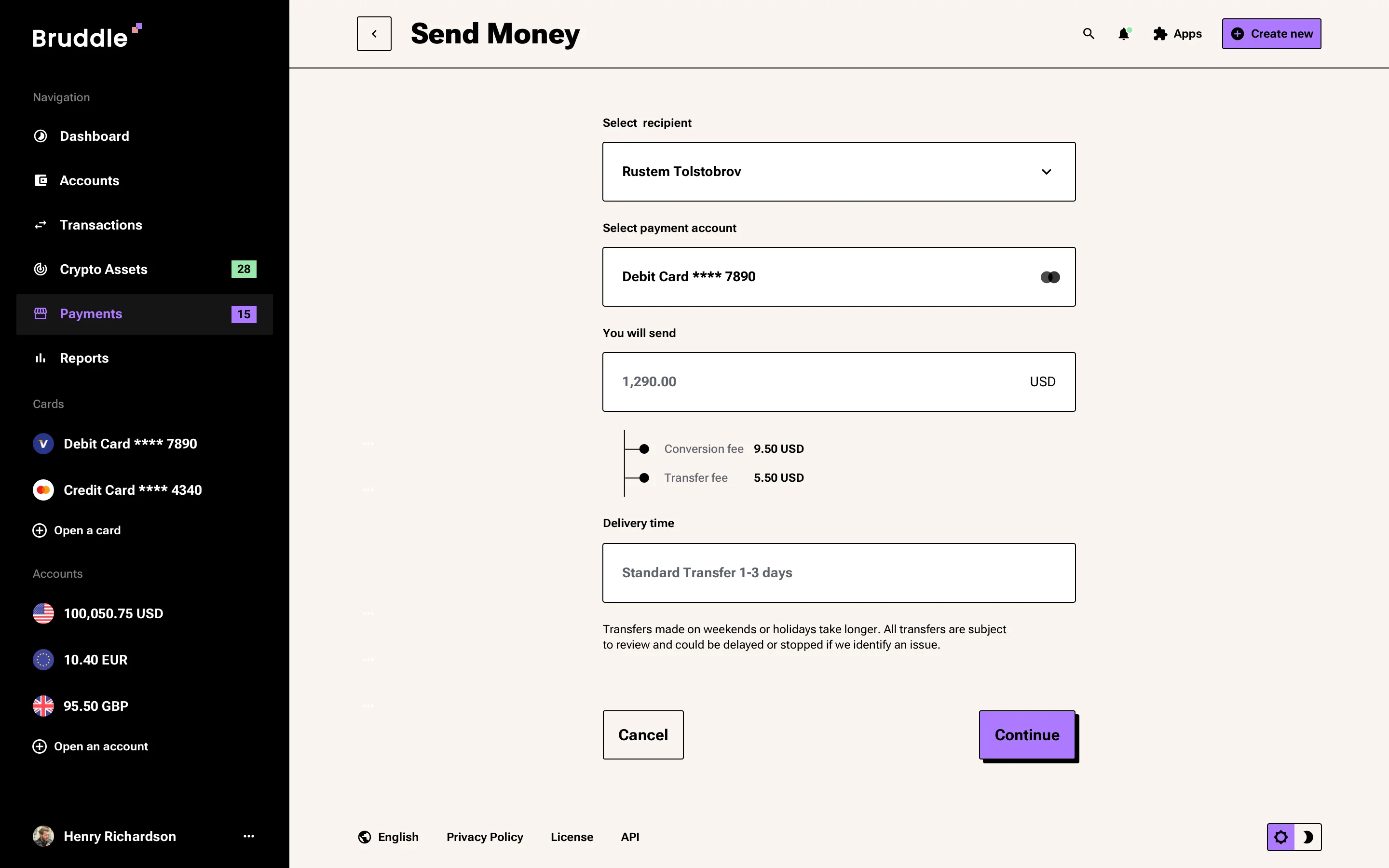 Neo-brutalism payment app design