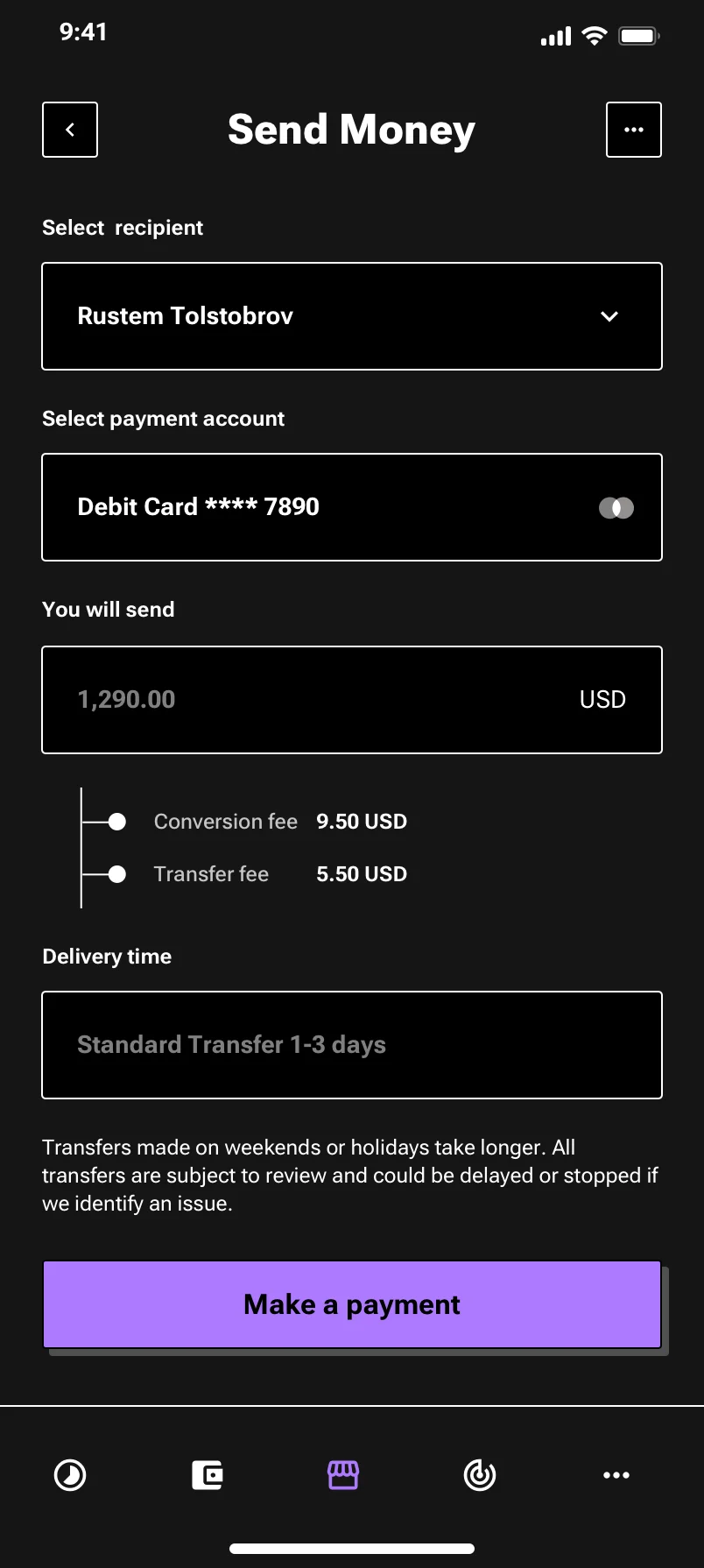 Neo-brutalism finance app design