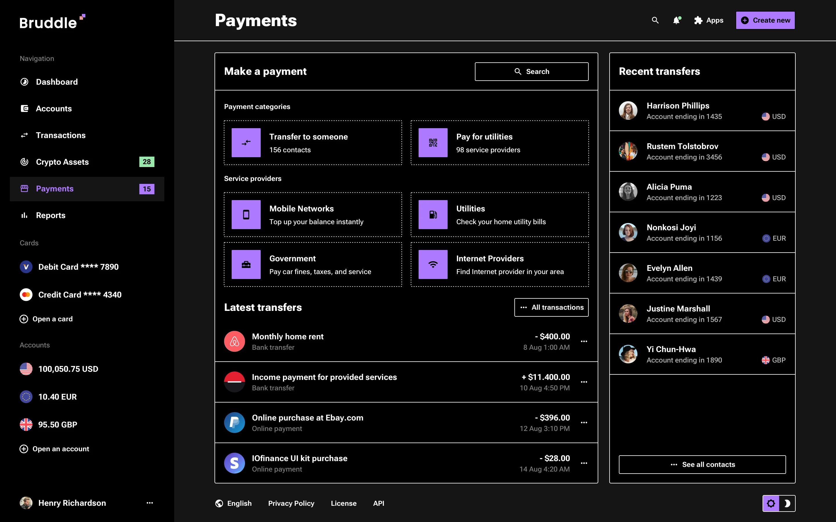 Neo-brutalism banking web app design