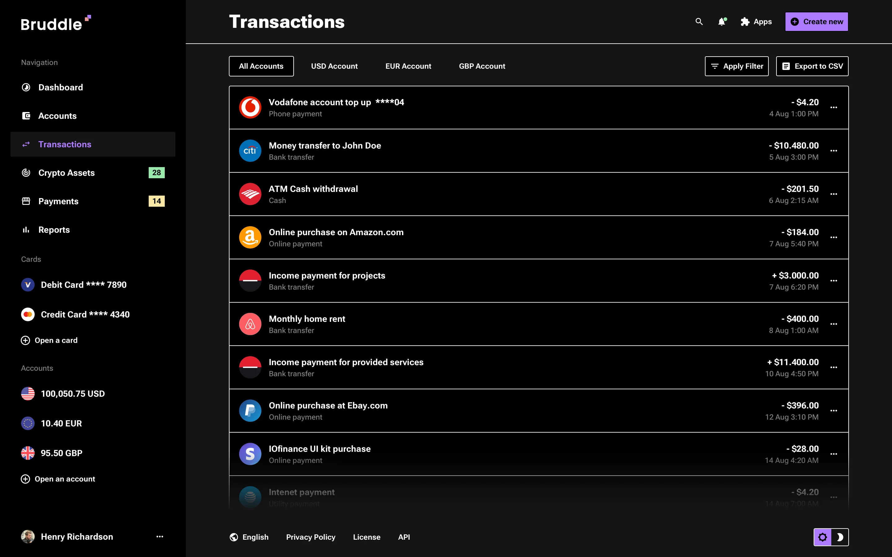 Neo-brutalism banking web app design