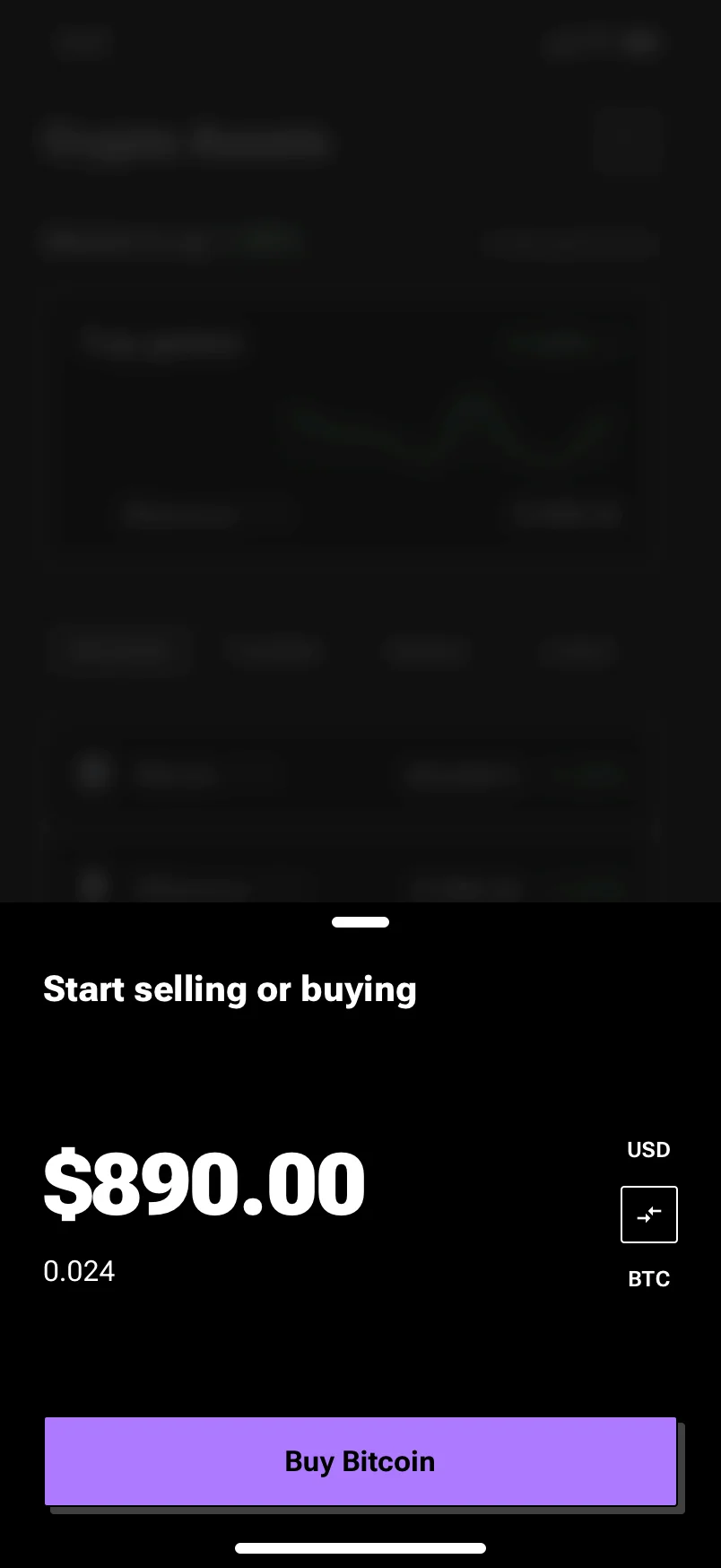 Neo-brutalism mobile crypto app