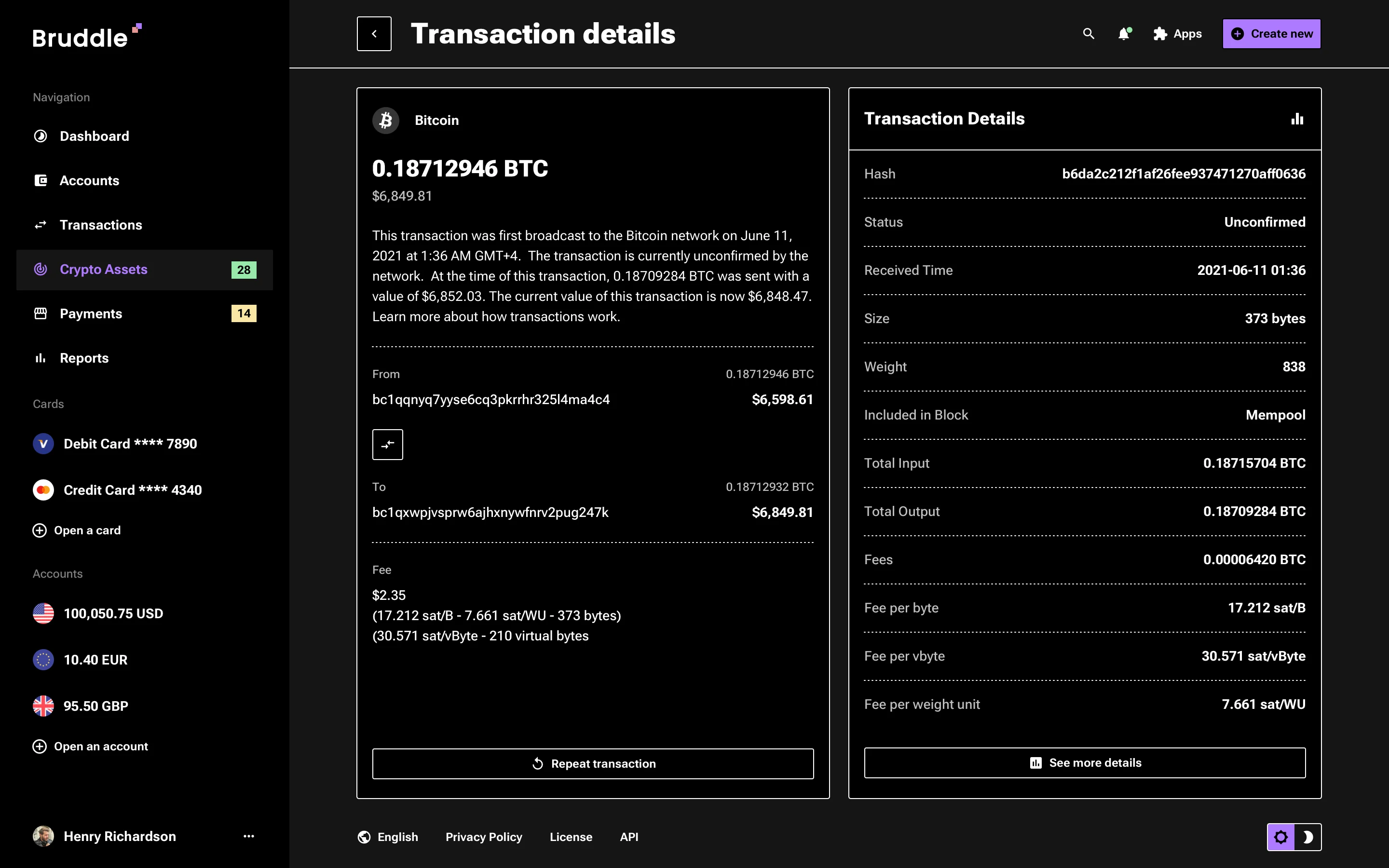Neo-brutalism crypto dashboard template