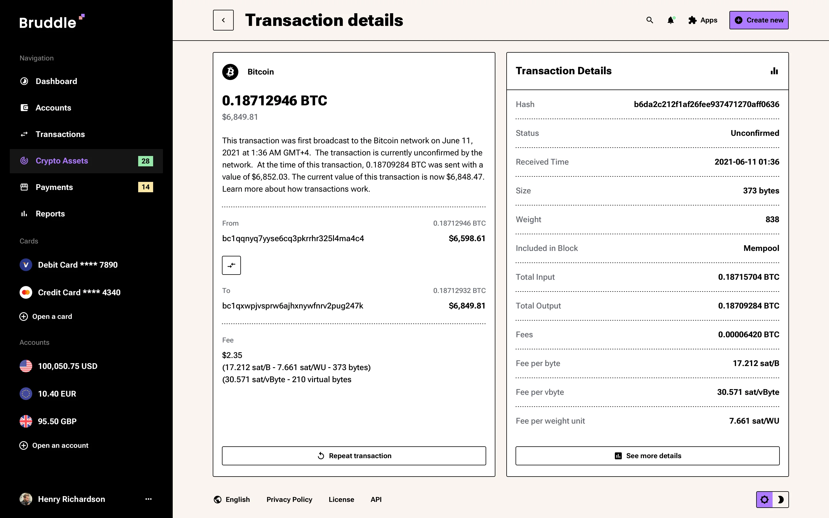 Neo-brutalism de-fi dashboard UI design