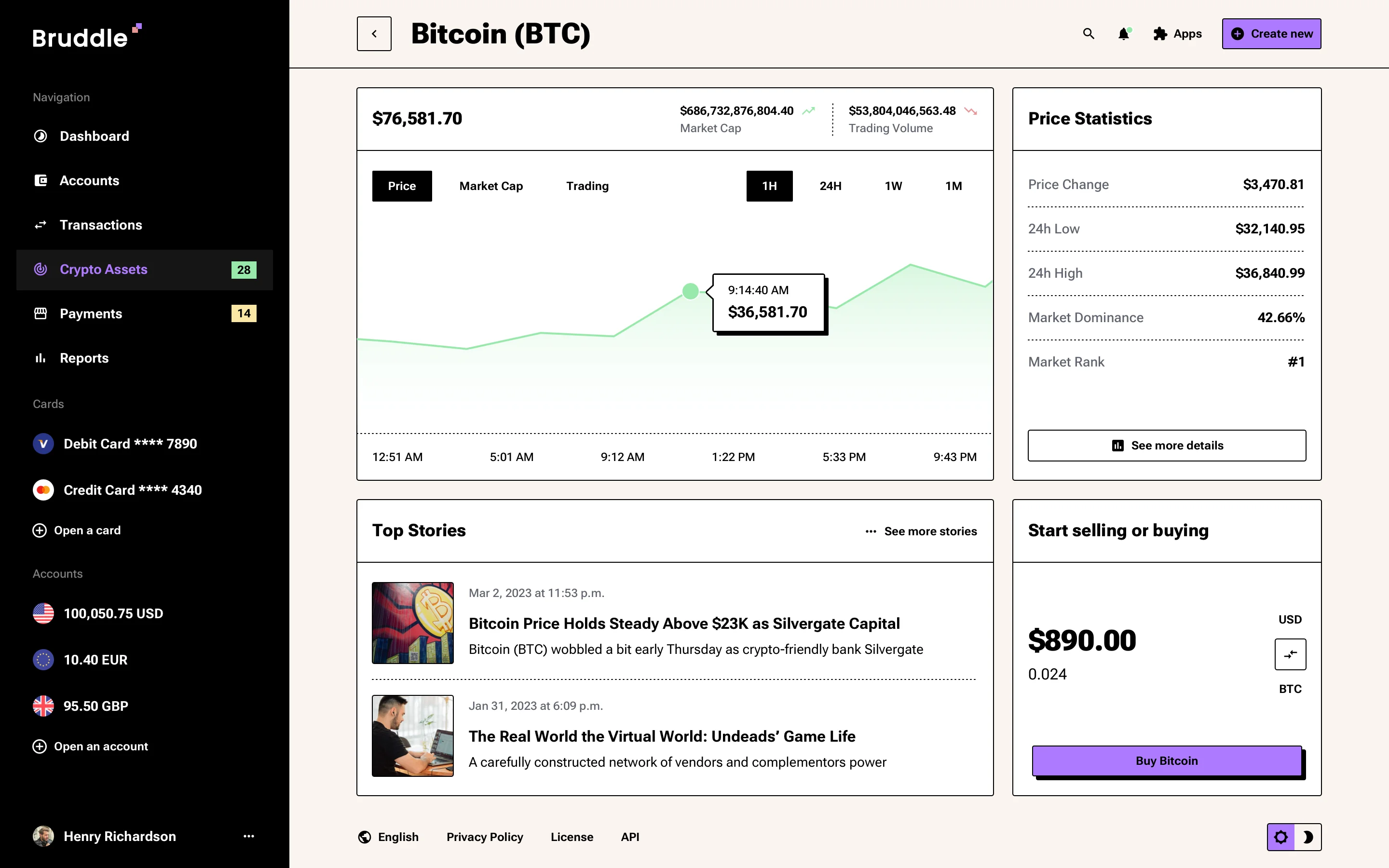 Neo-brutalism crypto web app UI design