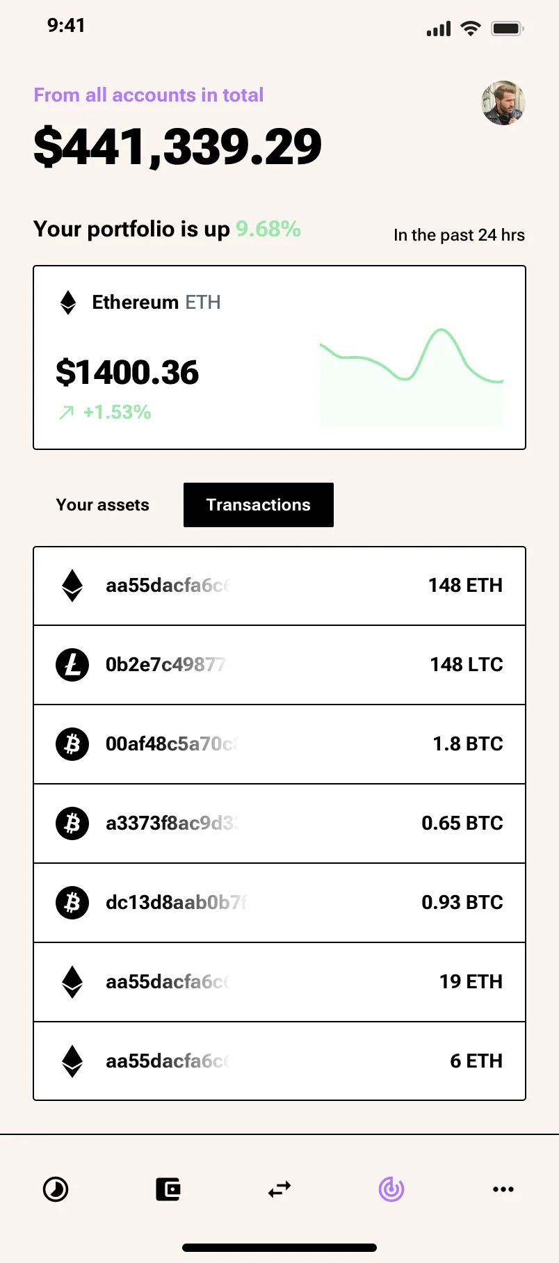 Neo-brutalism cryptocurrency app design