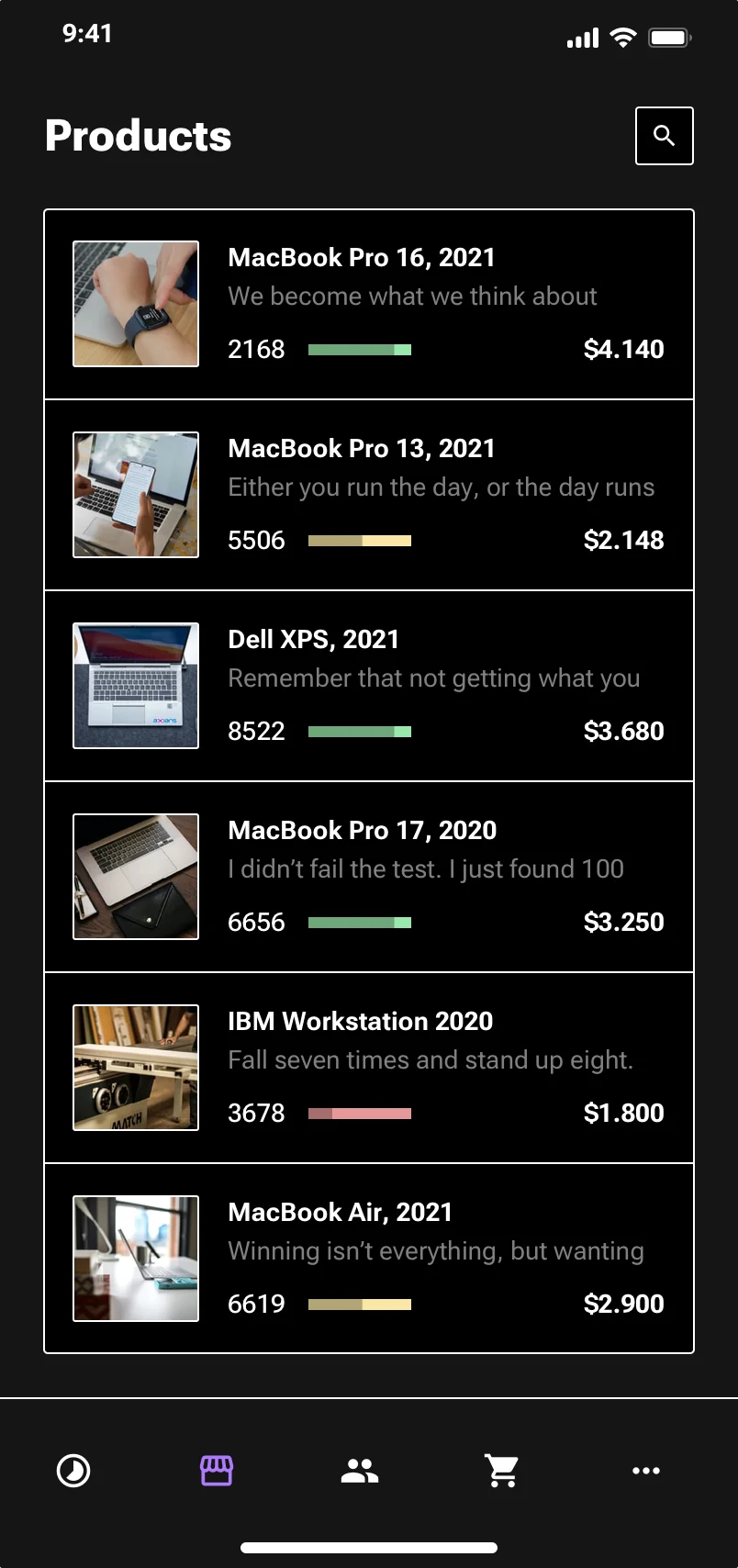 Neo-brutalism Mobile Sales Management App