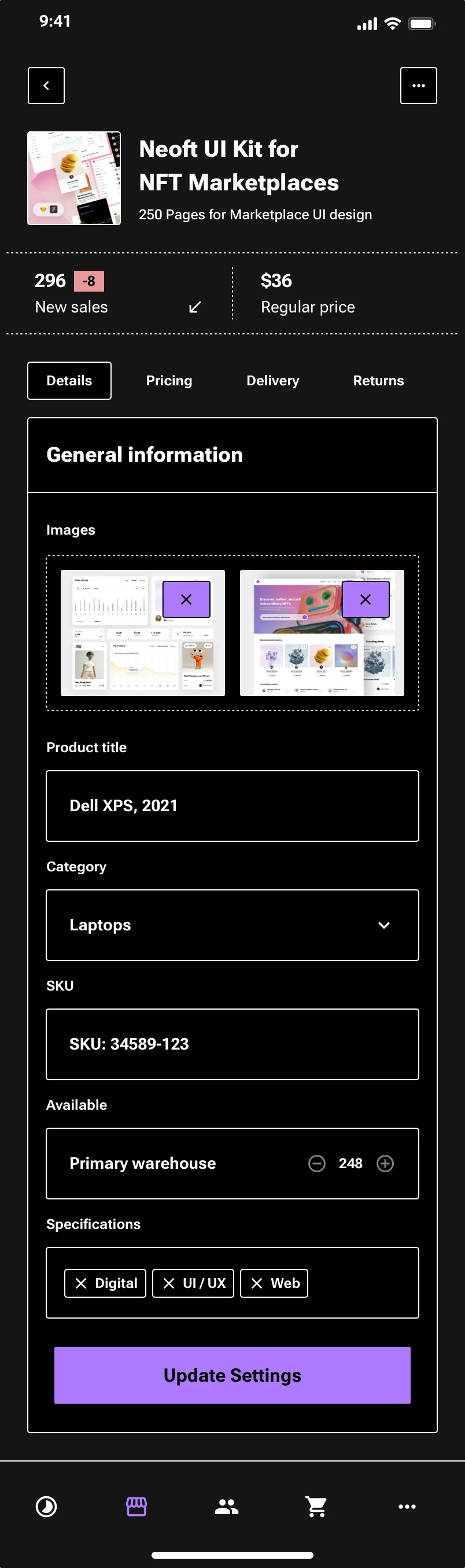 Neo-brutalism Mobile CRM design
