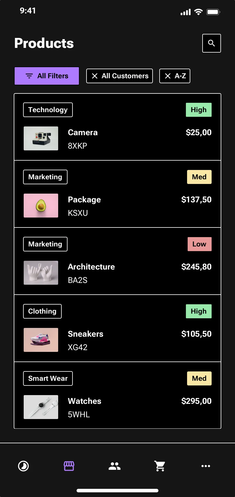 Neo-brutalism Mobile Sales Management App