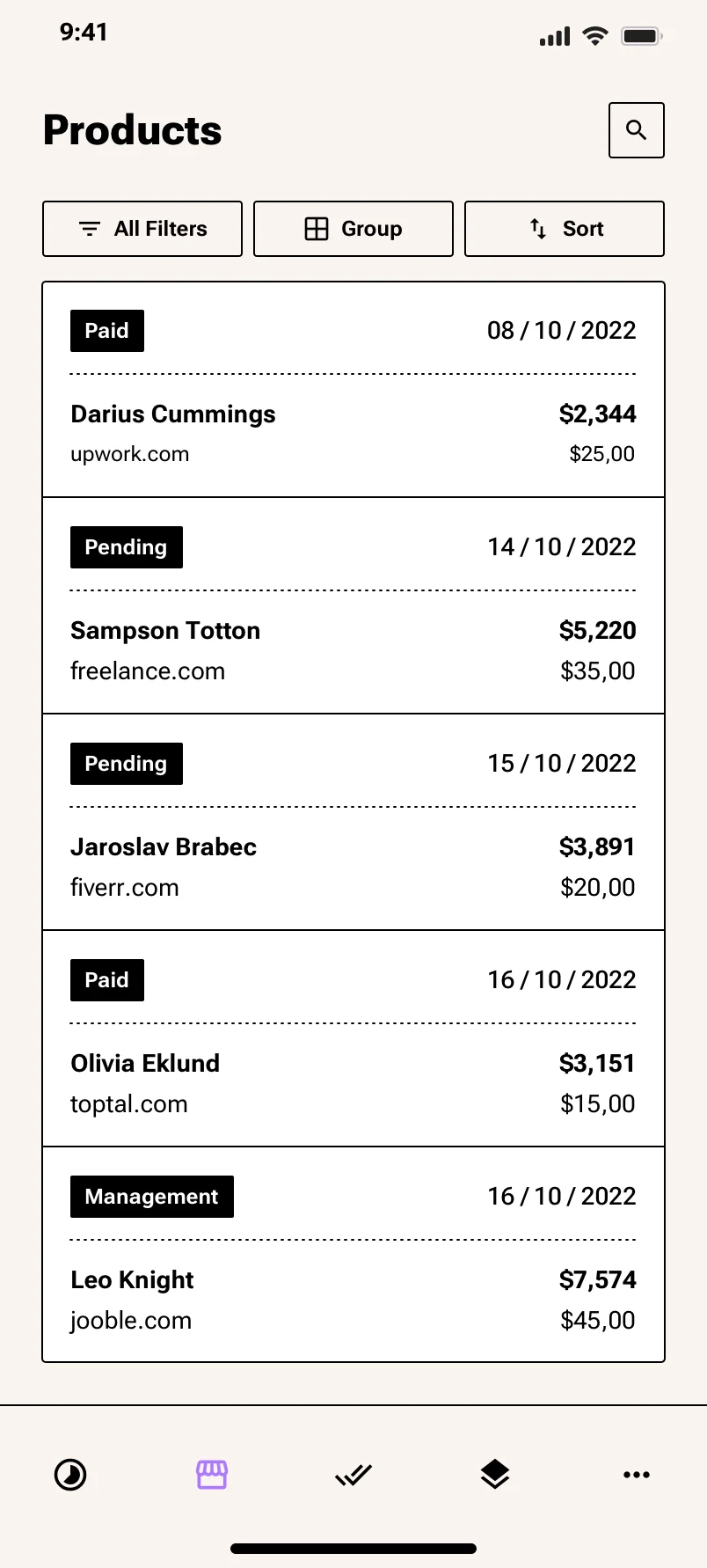 Neo-brutalism Mobile SaaS app Design