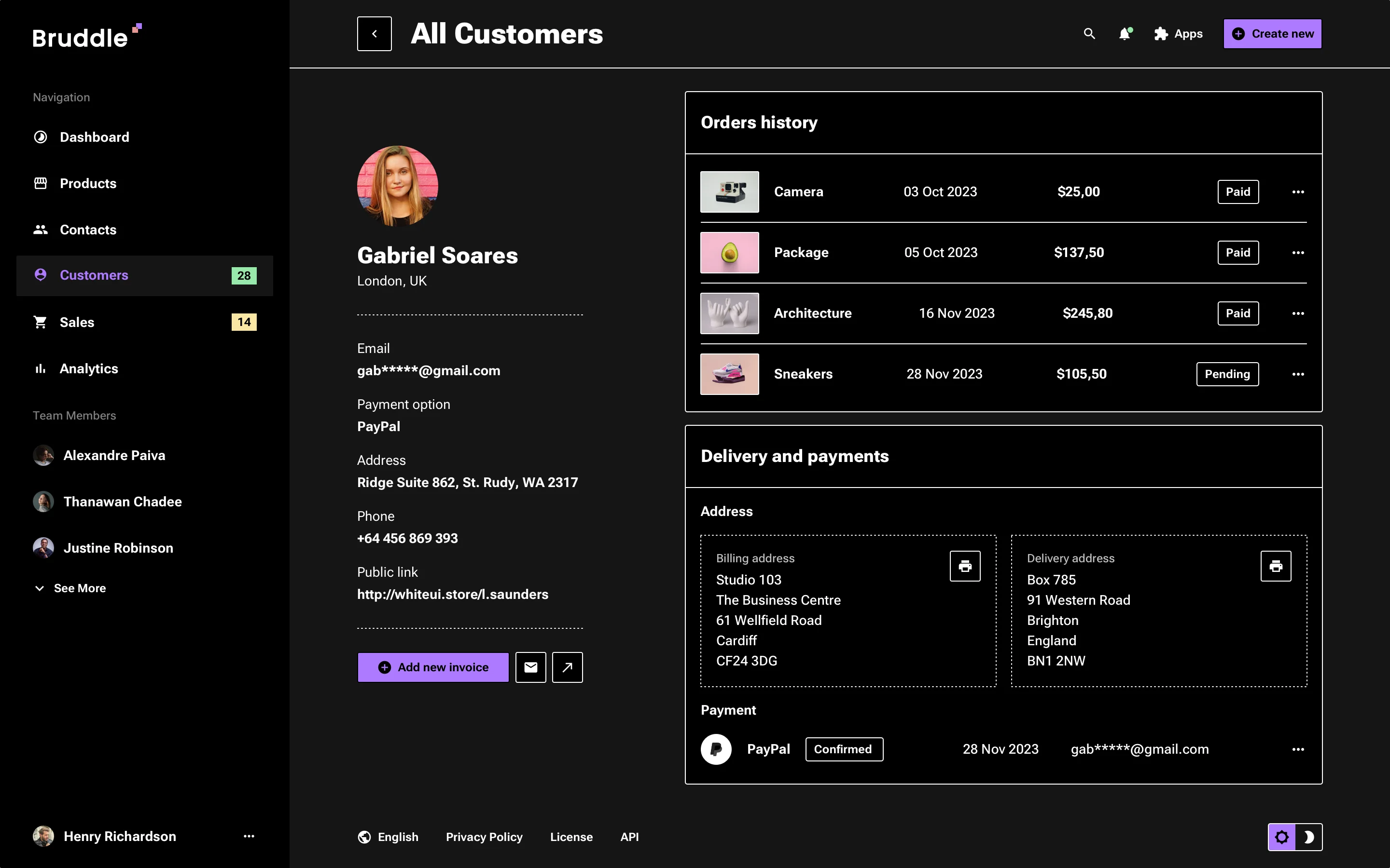 Neo-brutalism shop management UI design