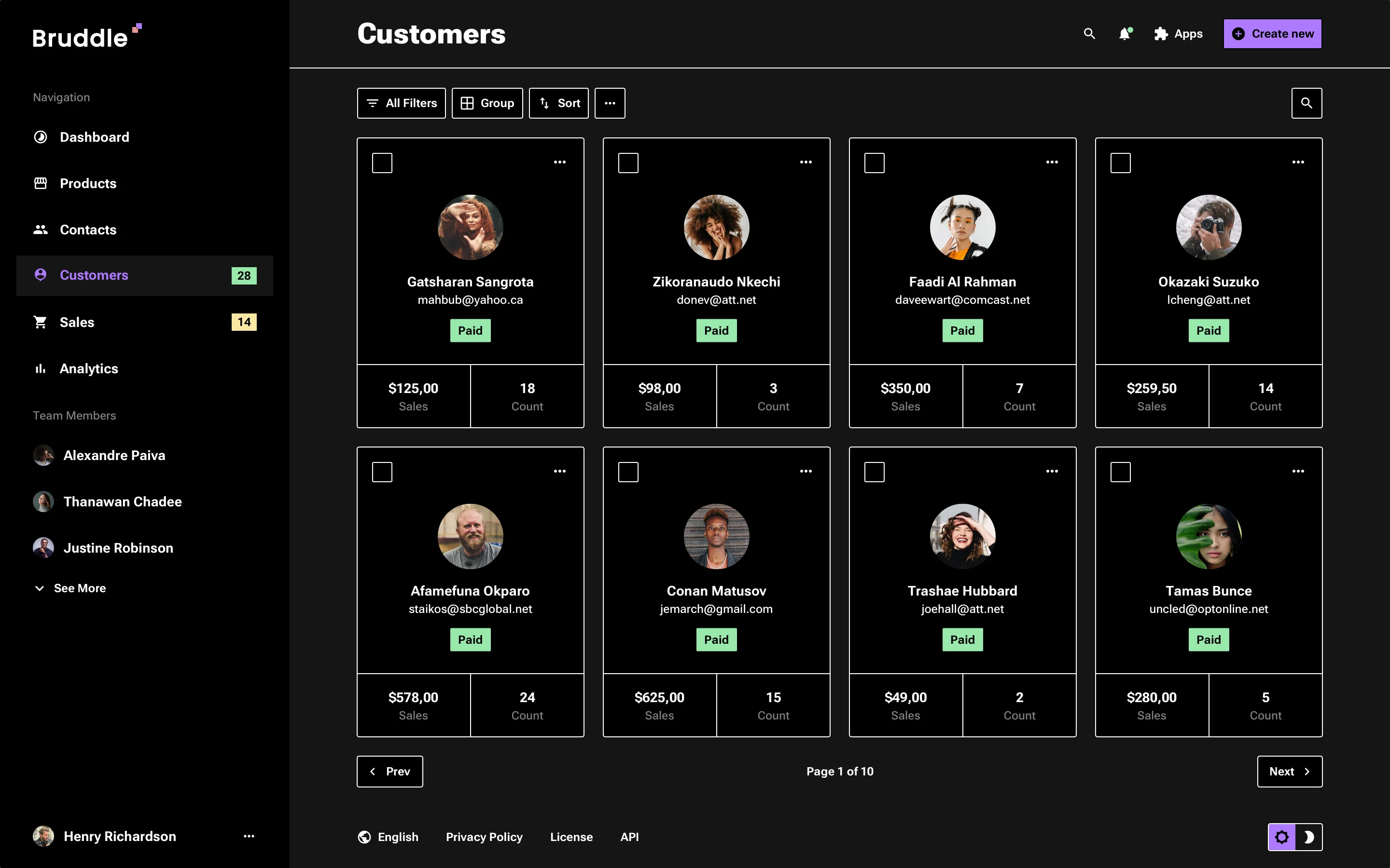 Neo-brutalism shop management UI design