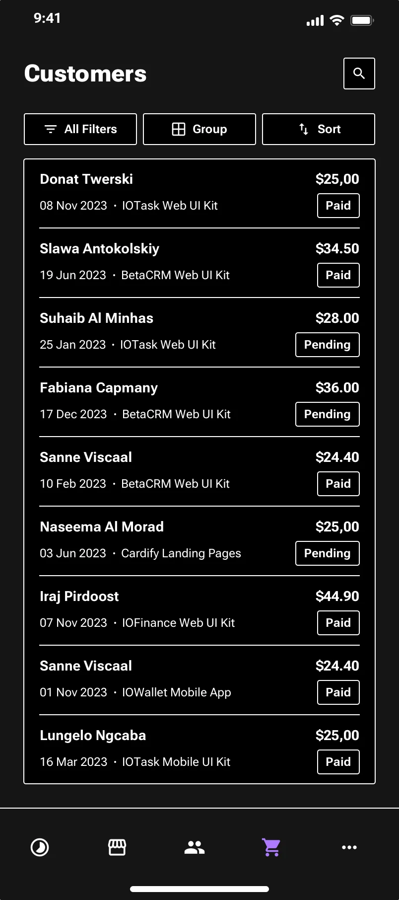 Neo-brutalism mobile SaaS app design