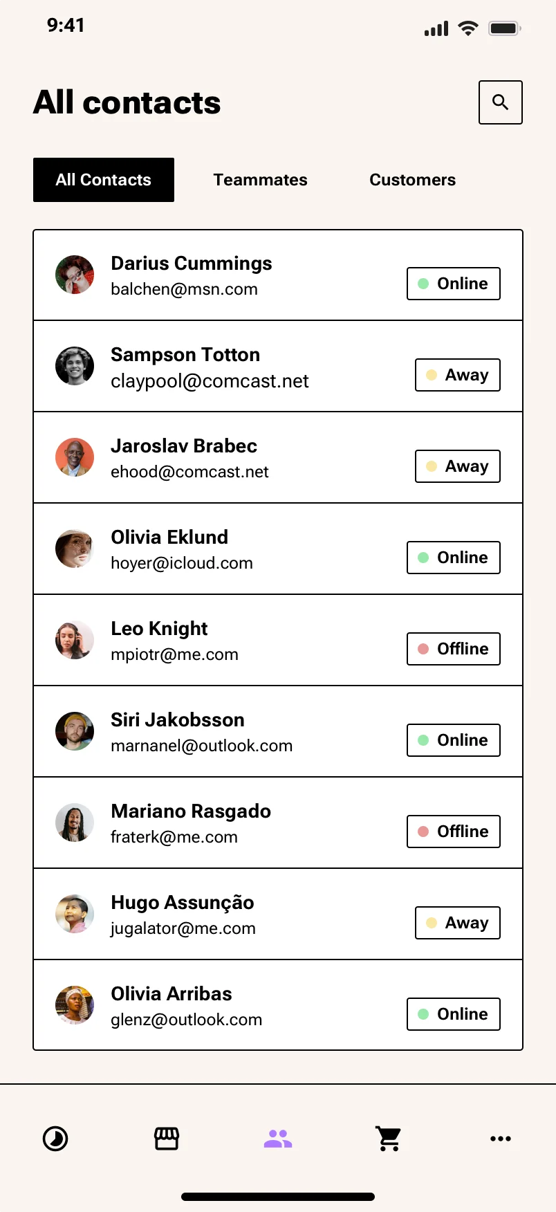 Neo-brutalism mobile e-commerce app design