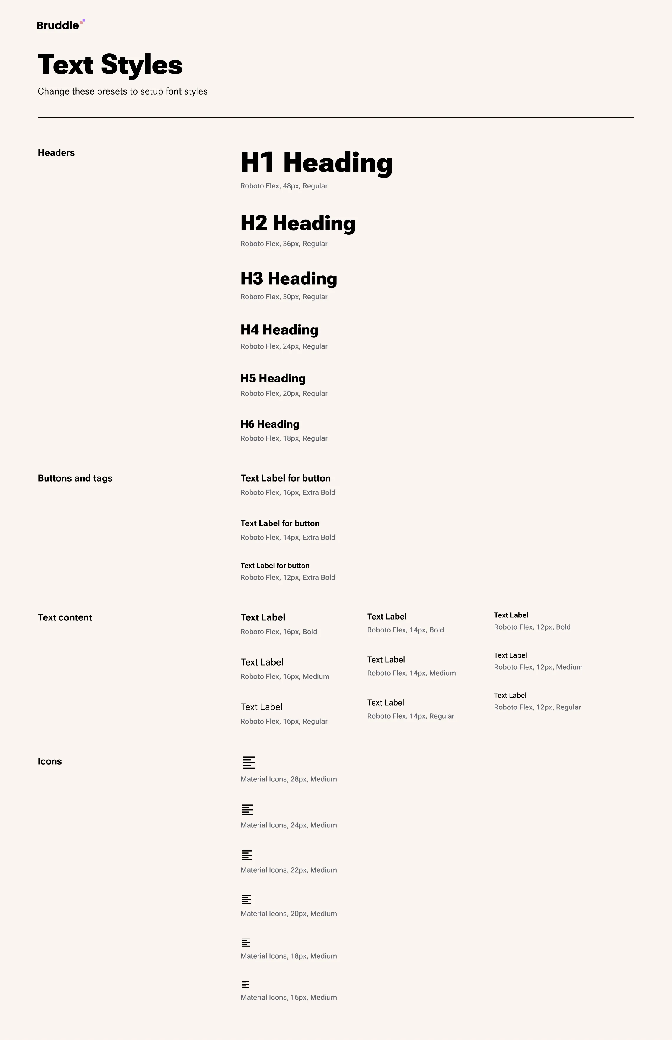 bruddle UI components