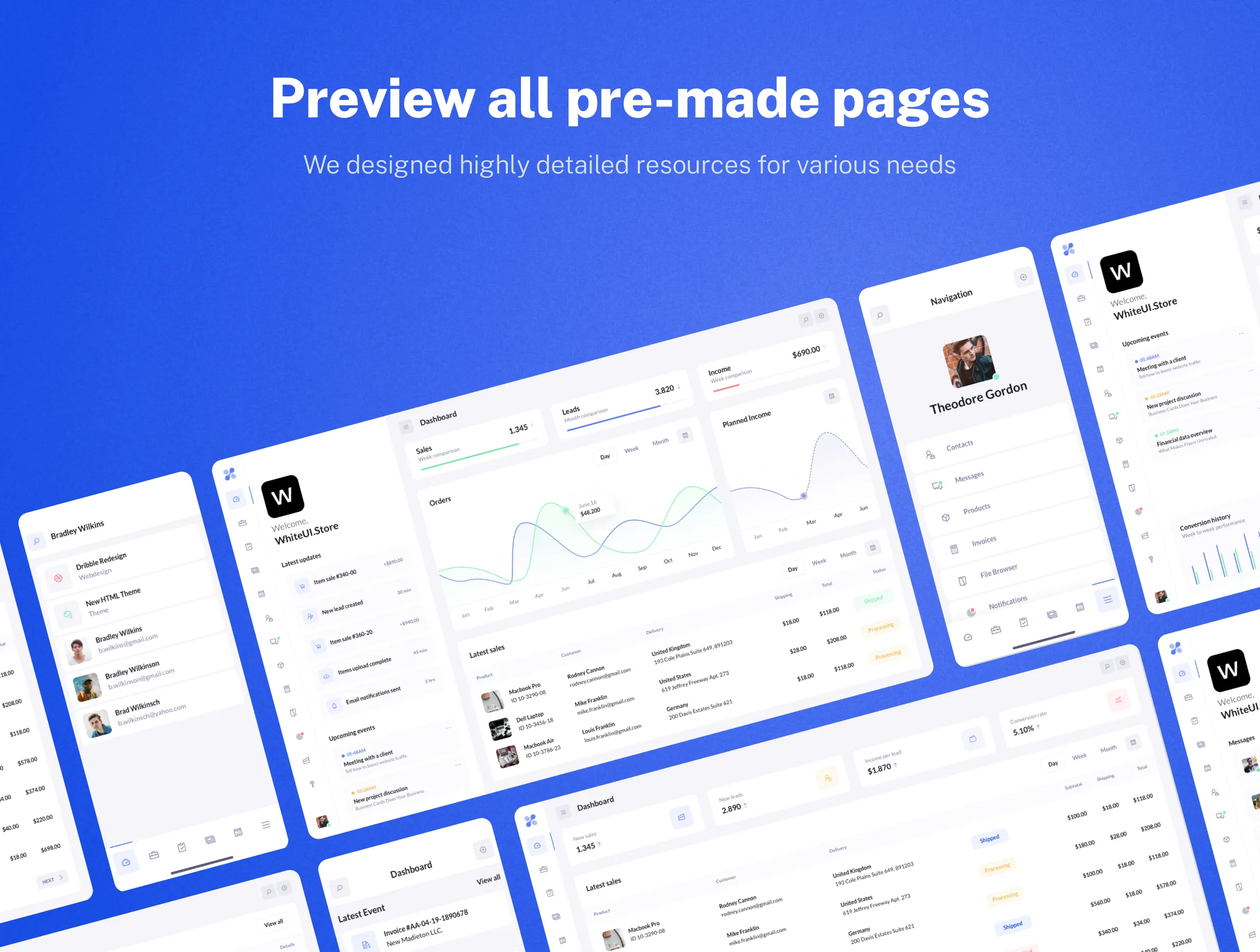 Preview BetaCRM UI kit for SaaS Apps