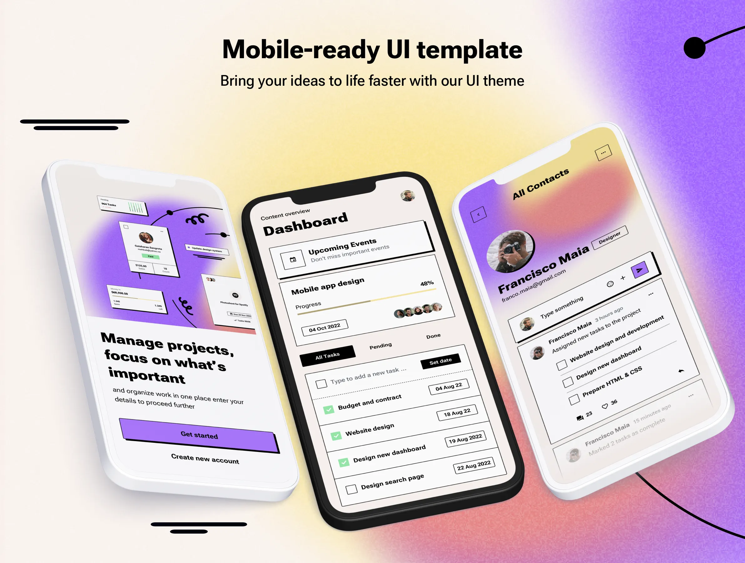 Neo brutalism Mobile Apps