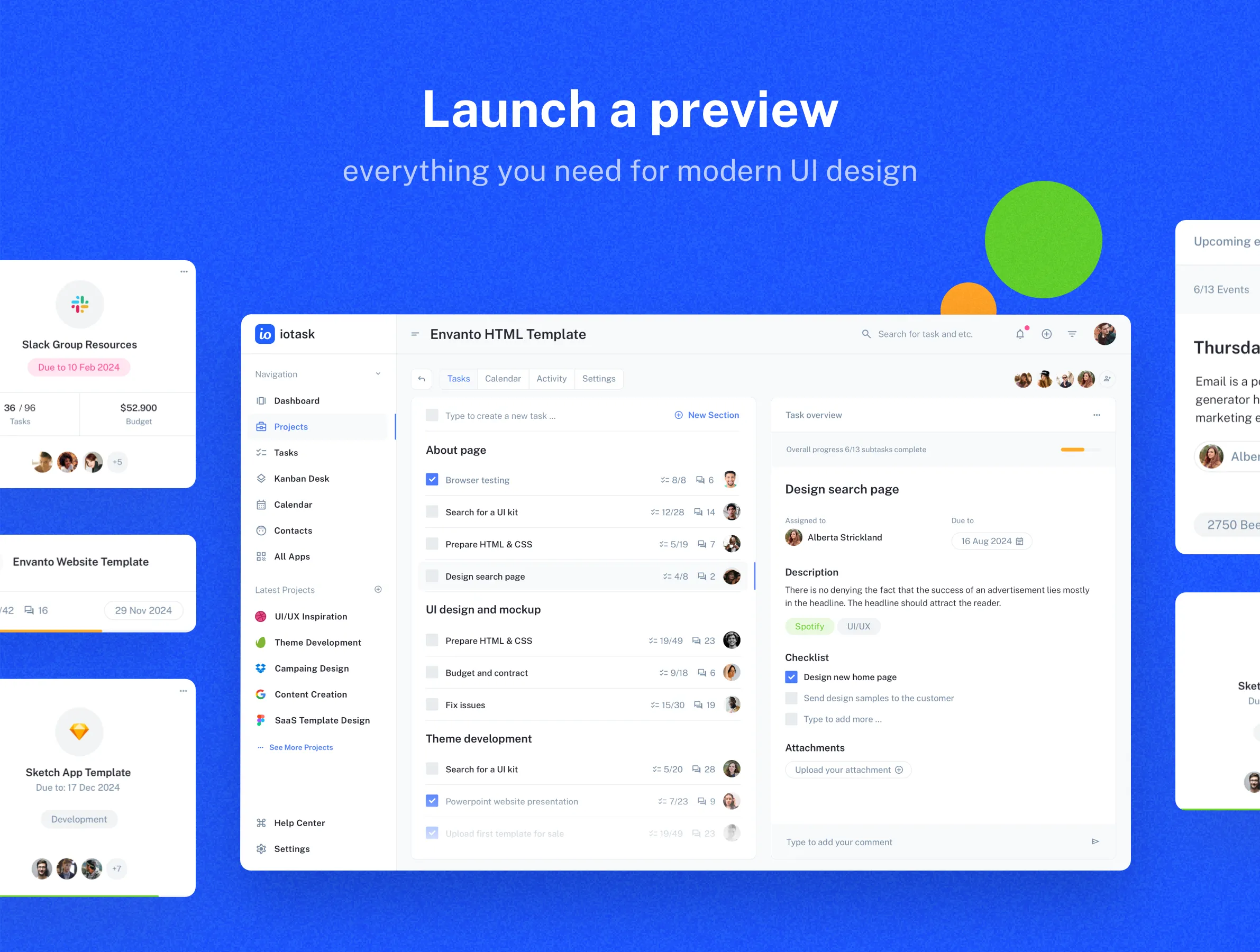 IOTask UI kit preview