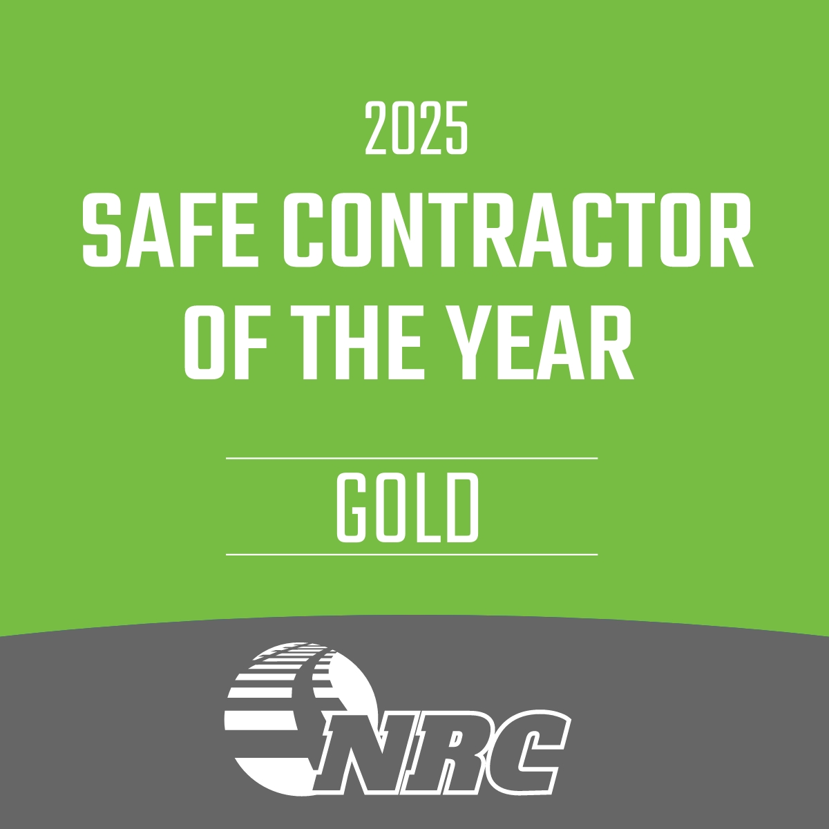 2025 Safe Contractor of the Year - Gold - Social Media