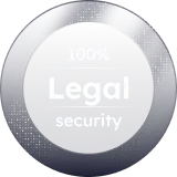 Badge illustrating 100% legal security compliance at Workpath GmbH.
