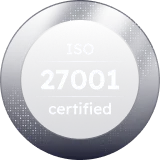 ISO 27001 certification badge emphasizing Workpath’s commitment to data security.