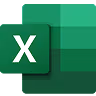 Microsoft Excel logo with a white 'X' on a green background.