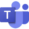 Microsoft Teams logo with overlapping purple and blue shapes and a white letter T.