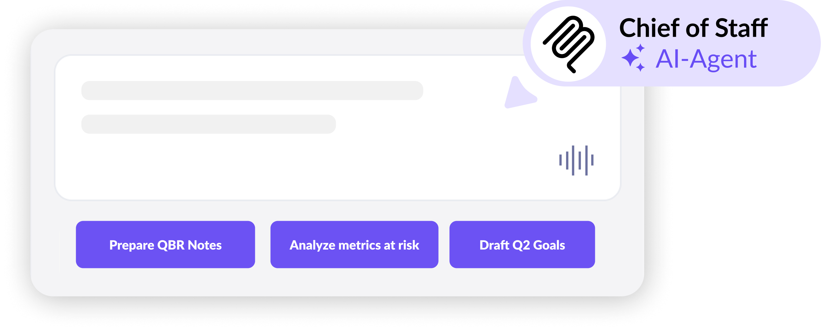 Chief of Staff AI agent prepares QBR notes, analyzes risks and drafts goals