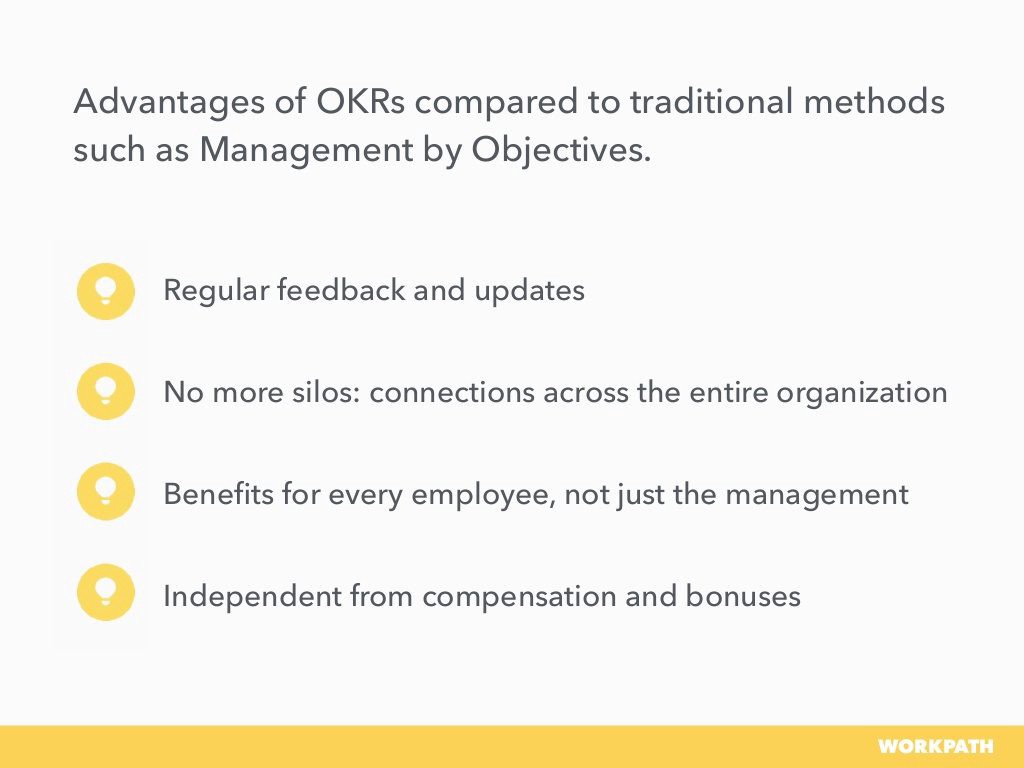 Advantages of OKR compared to other frameworks
