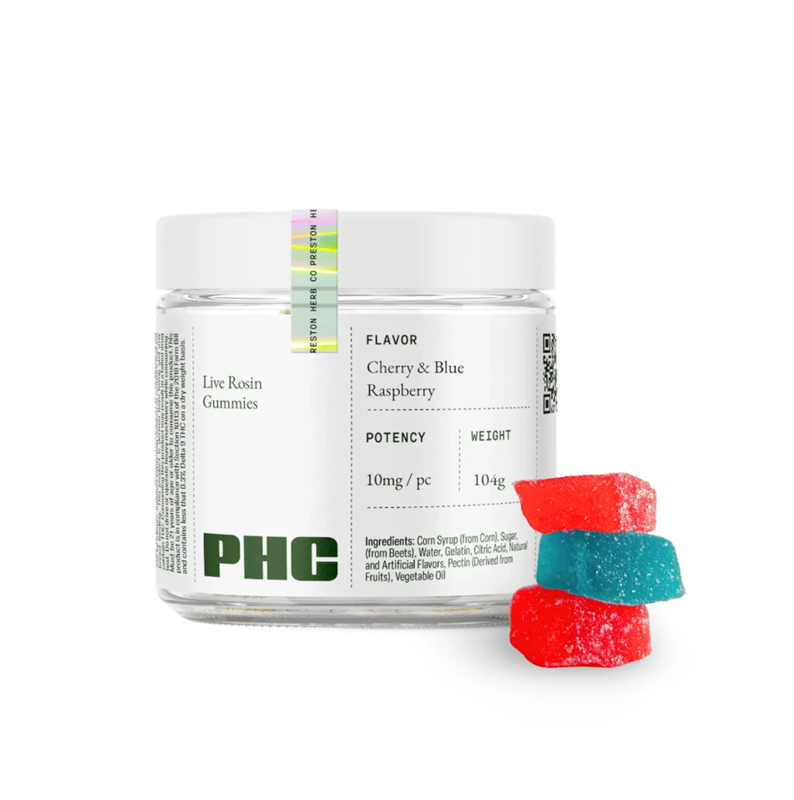 OG Cherry / Blue Razz D9 Live Rosin Gummies