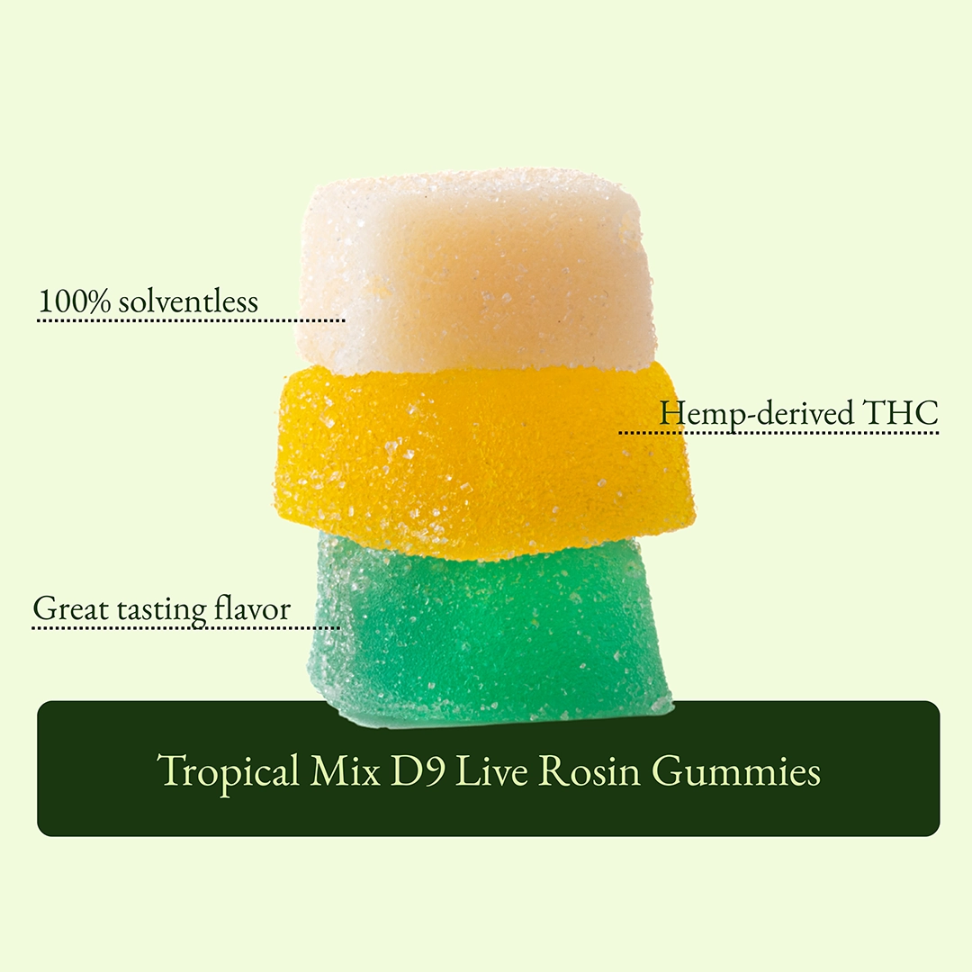 Tropical Mix D9 Live Rosin Gummies