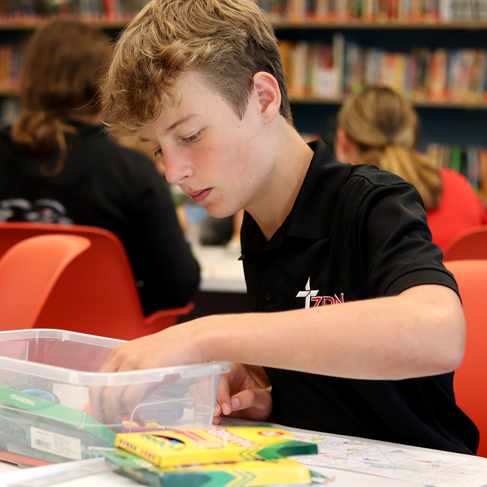 Students solving problems