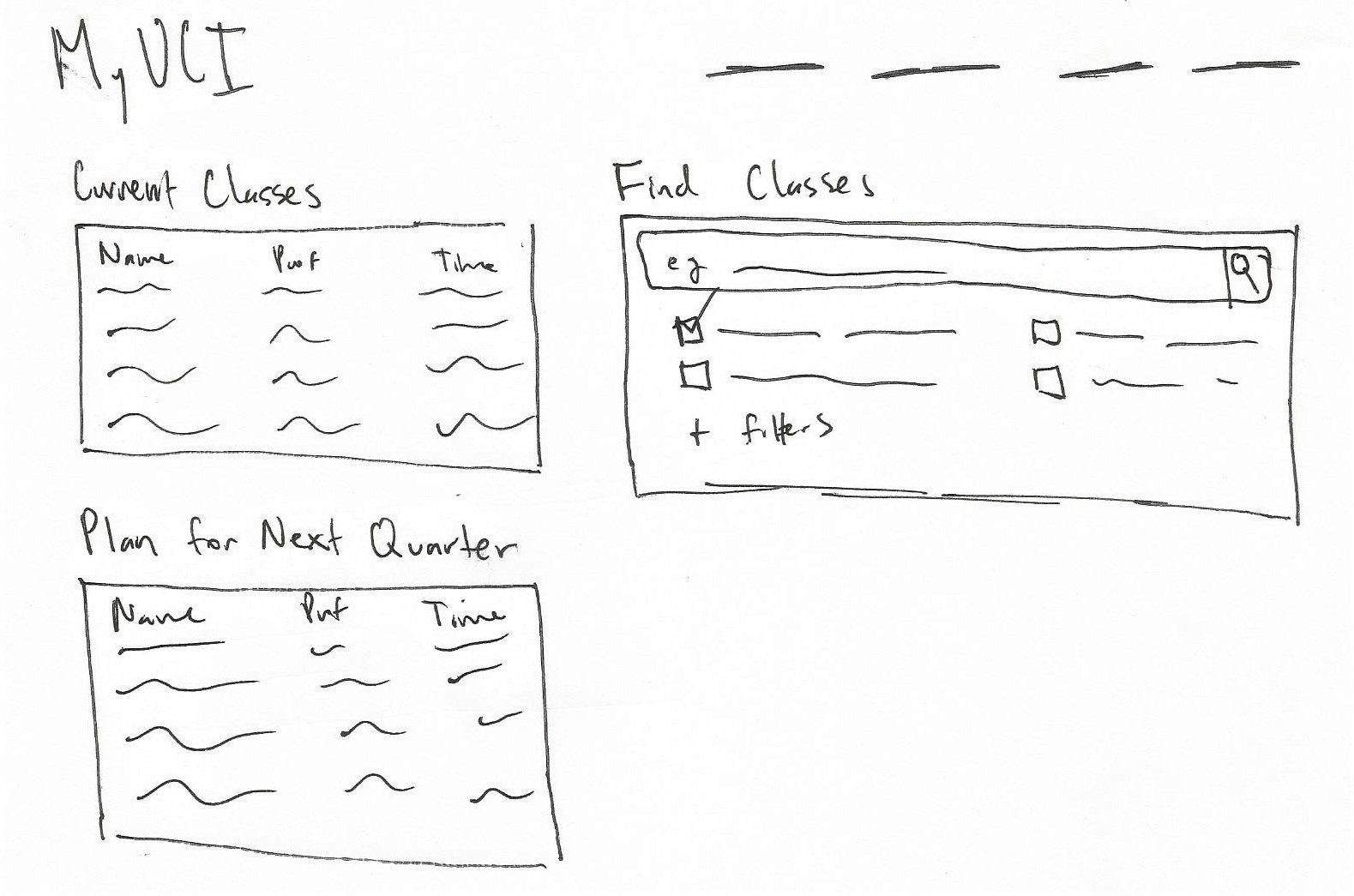 Home page sketch