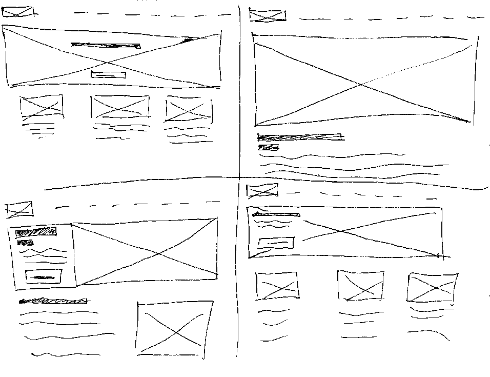 home page sketches
