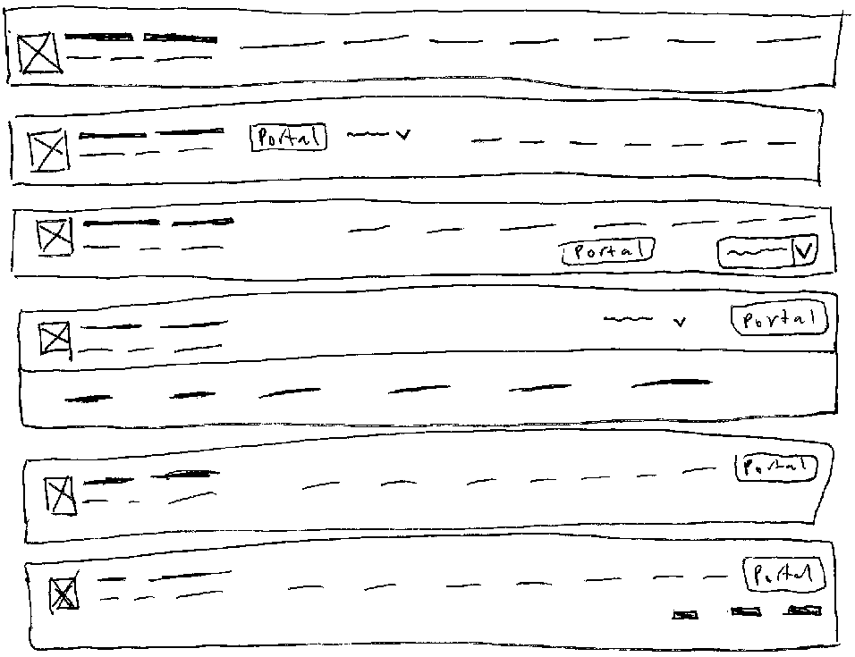 Navbar sketches